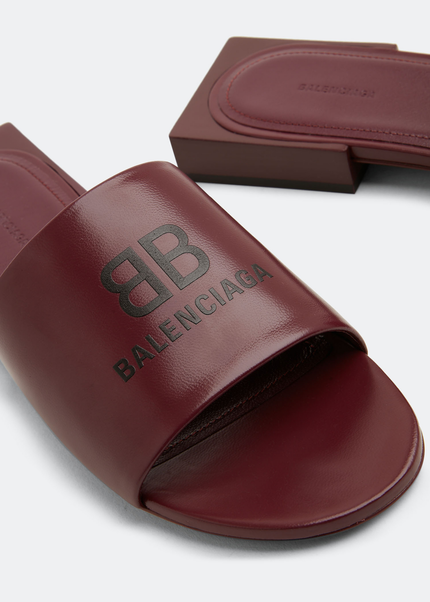 Balenciaga Box sandals for Women Burgundy in UAE Level Shoes