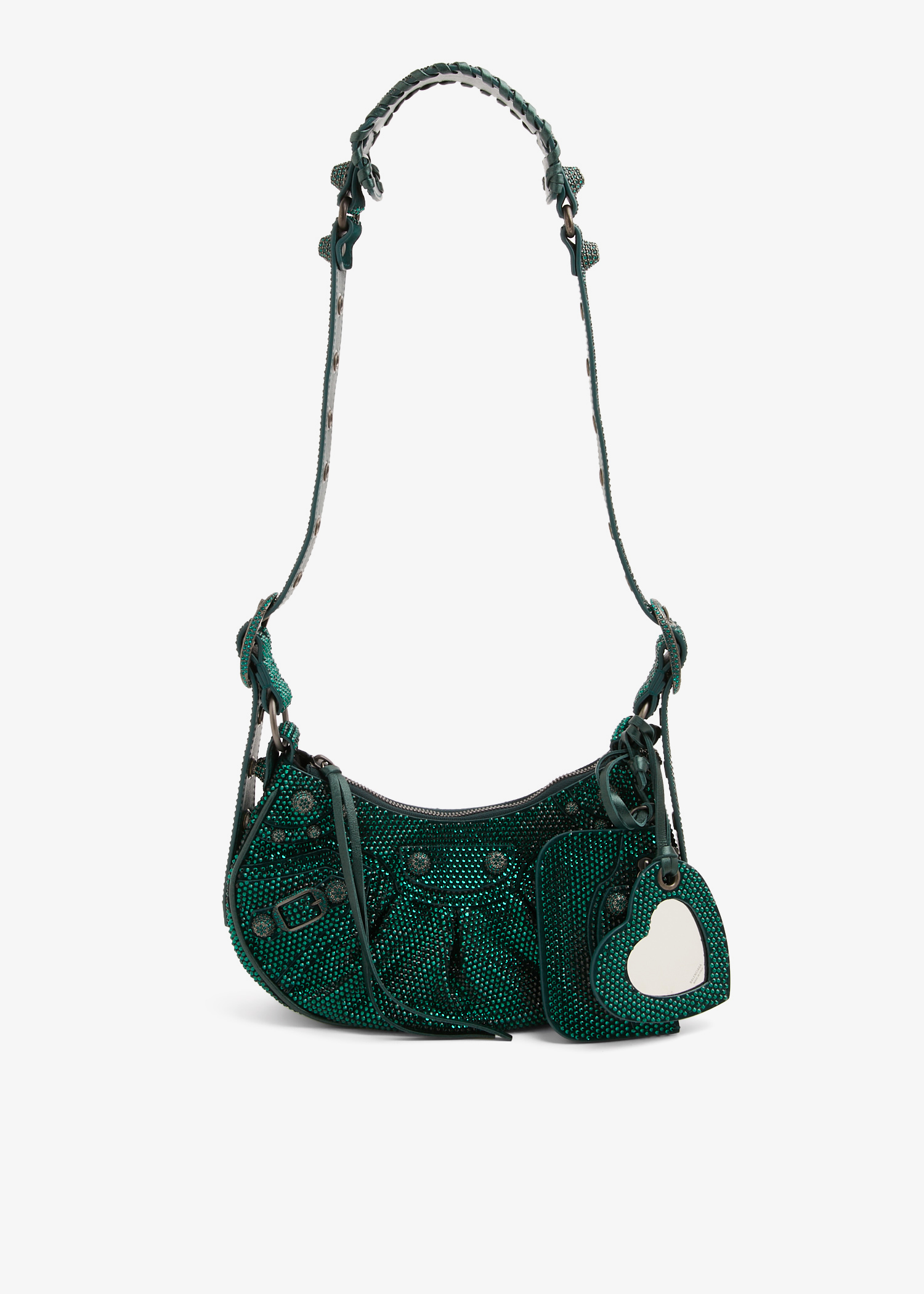 

Le Cagole XS rhinestone shoulder bag, Green