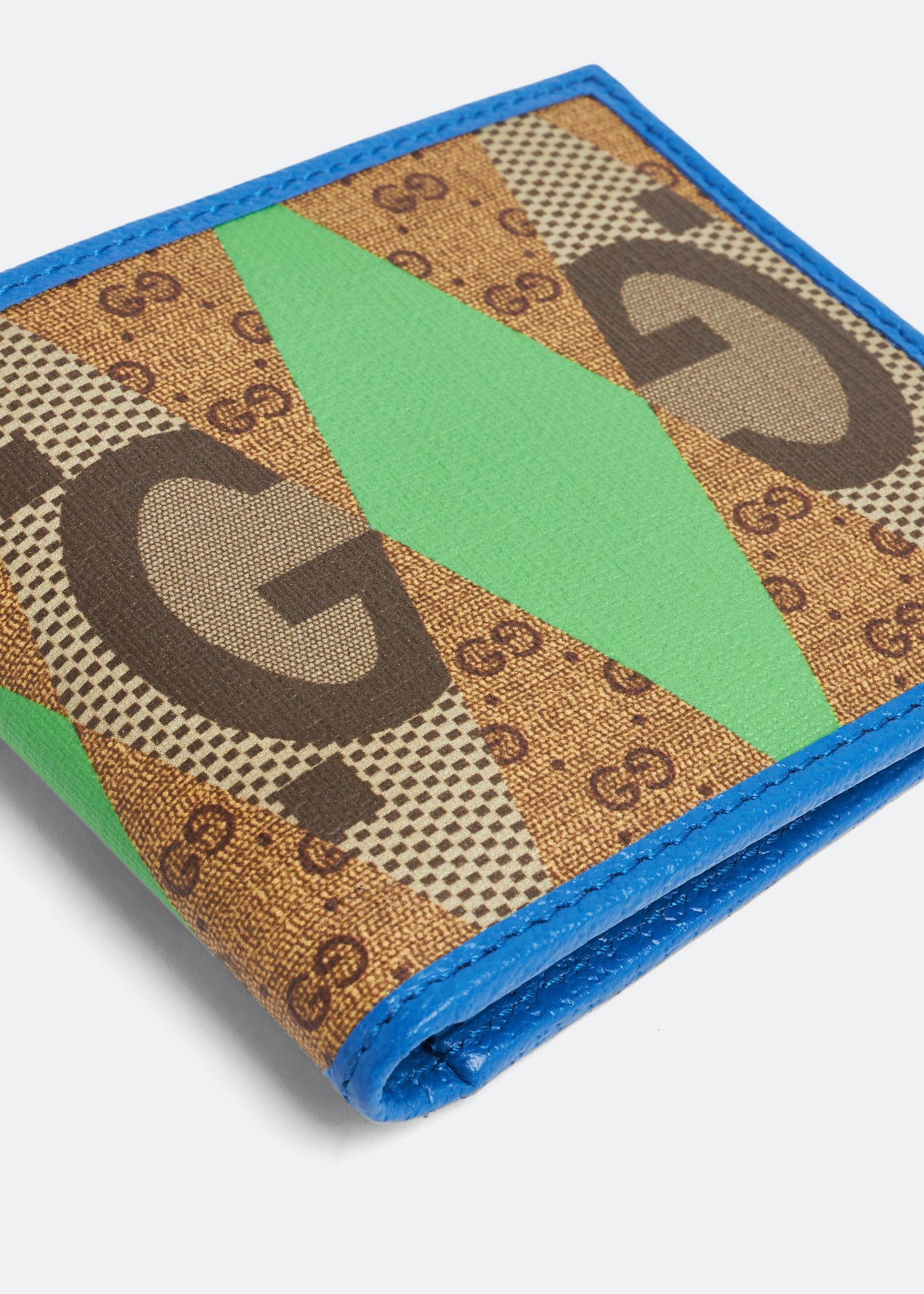 

GG rhombus print wallet, Blue