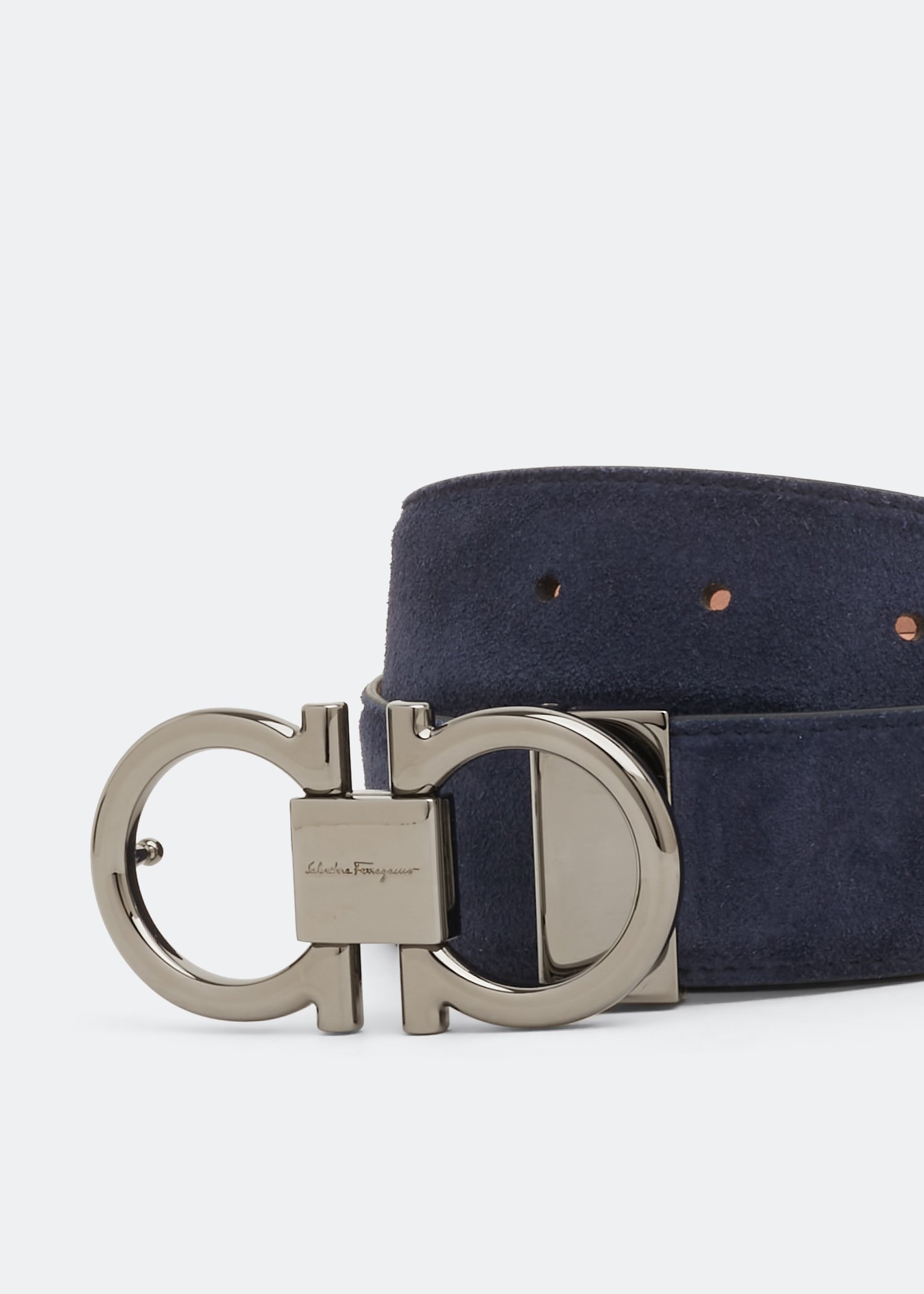 Ferragamo blue suede on sale belt