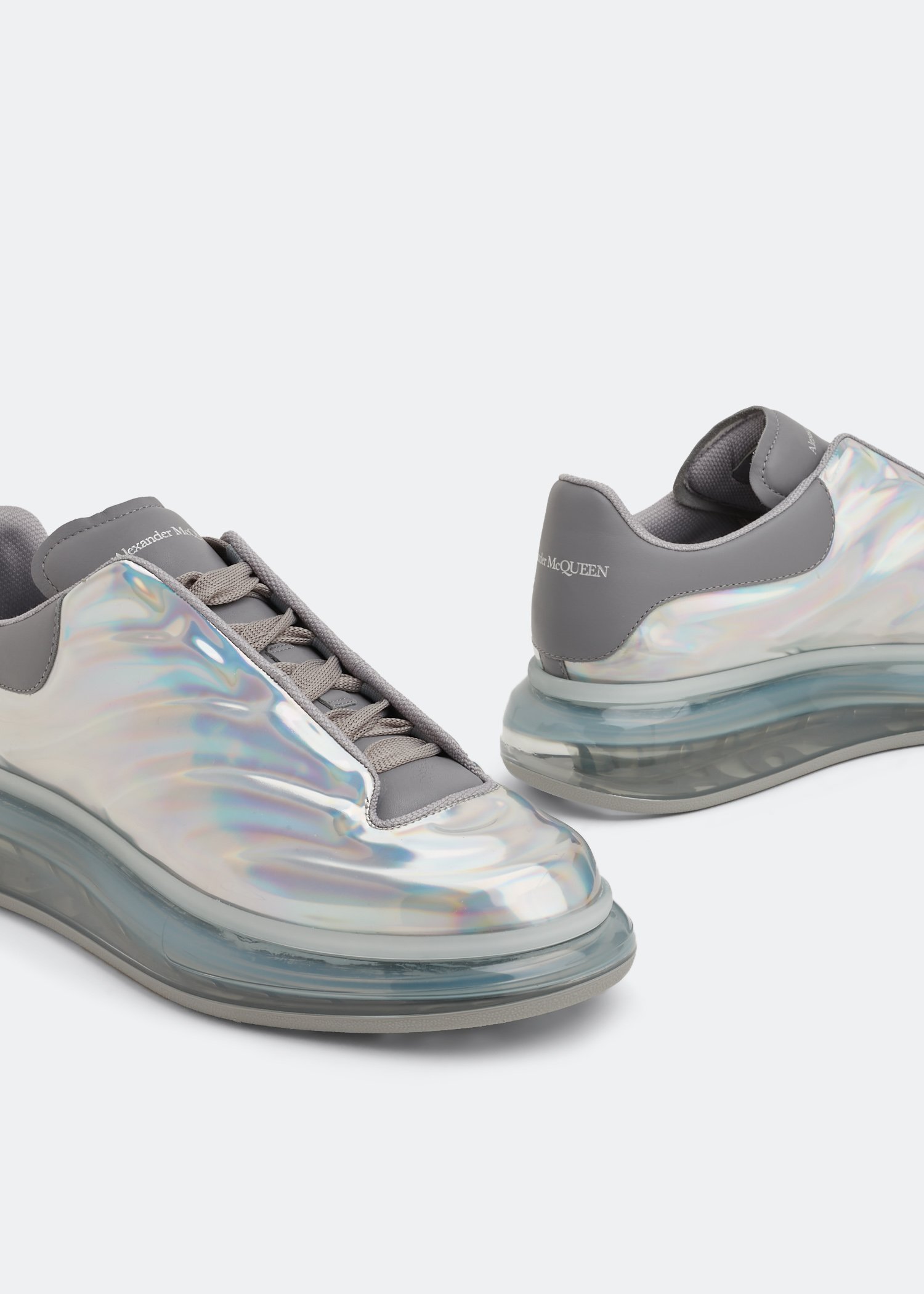 

Oversized gloss sneakers, Silver