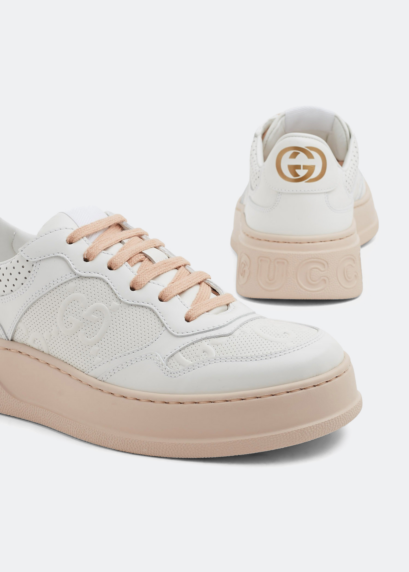 Gucci GG embossed sneakers for Women - White in KSA | Level Shoes