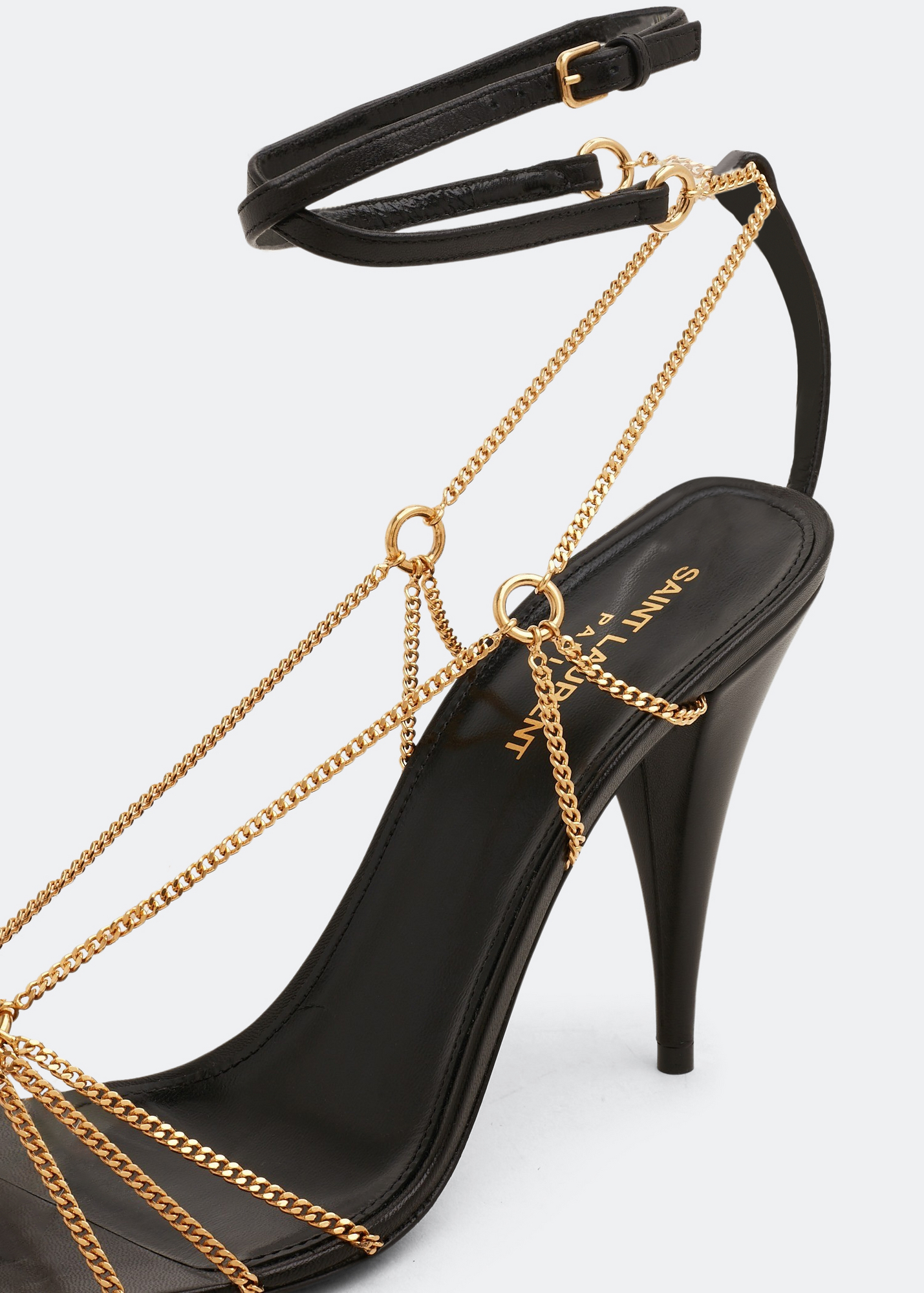 

Cristal chain sandals, Black