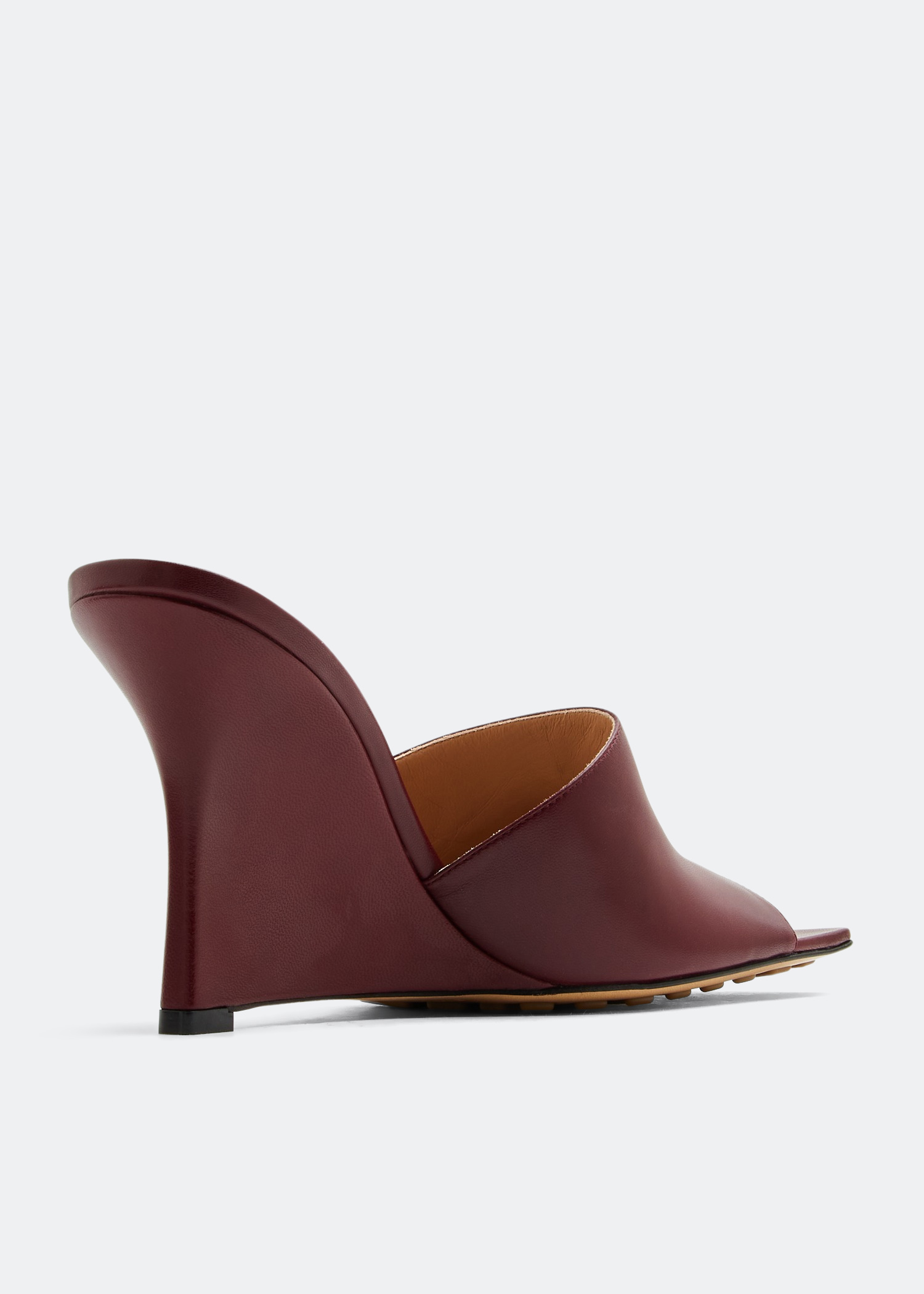 

Stretch wedge sandals, Burgundy