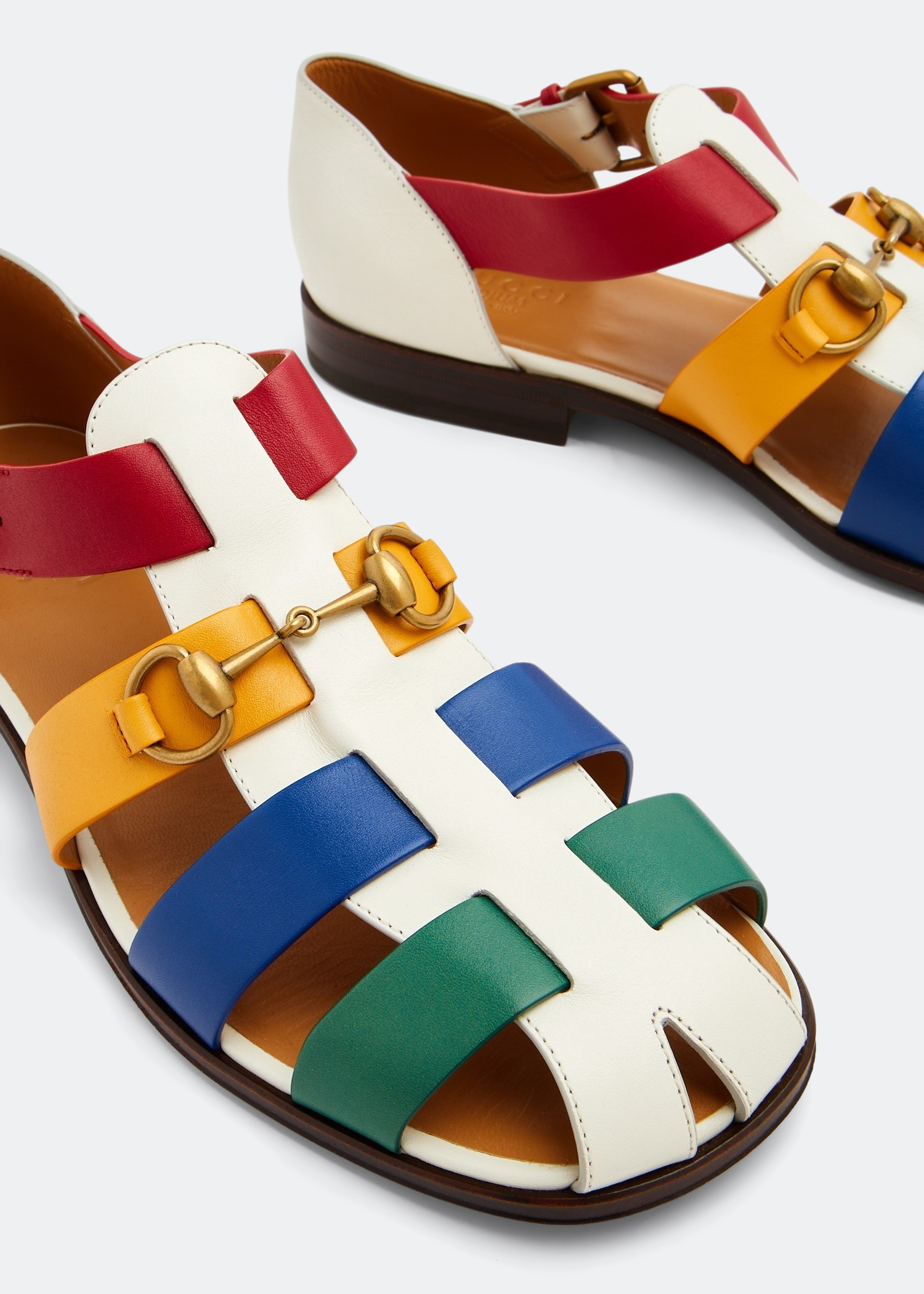 

Horsebit sandals, Multi-coloured