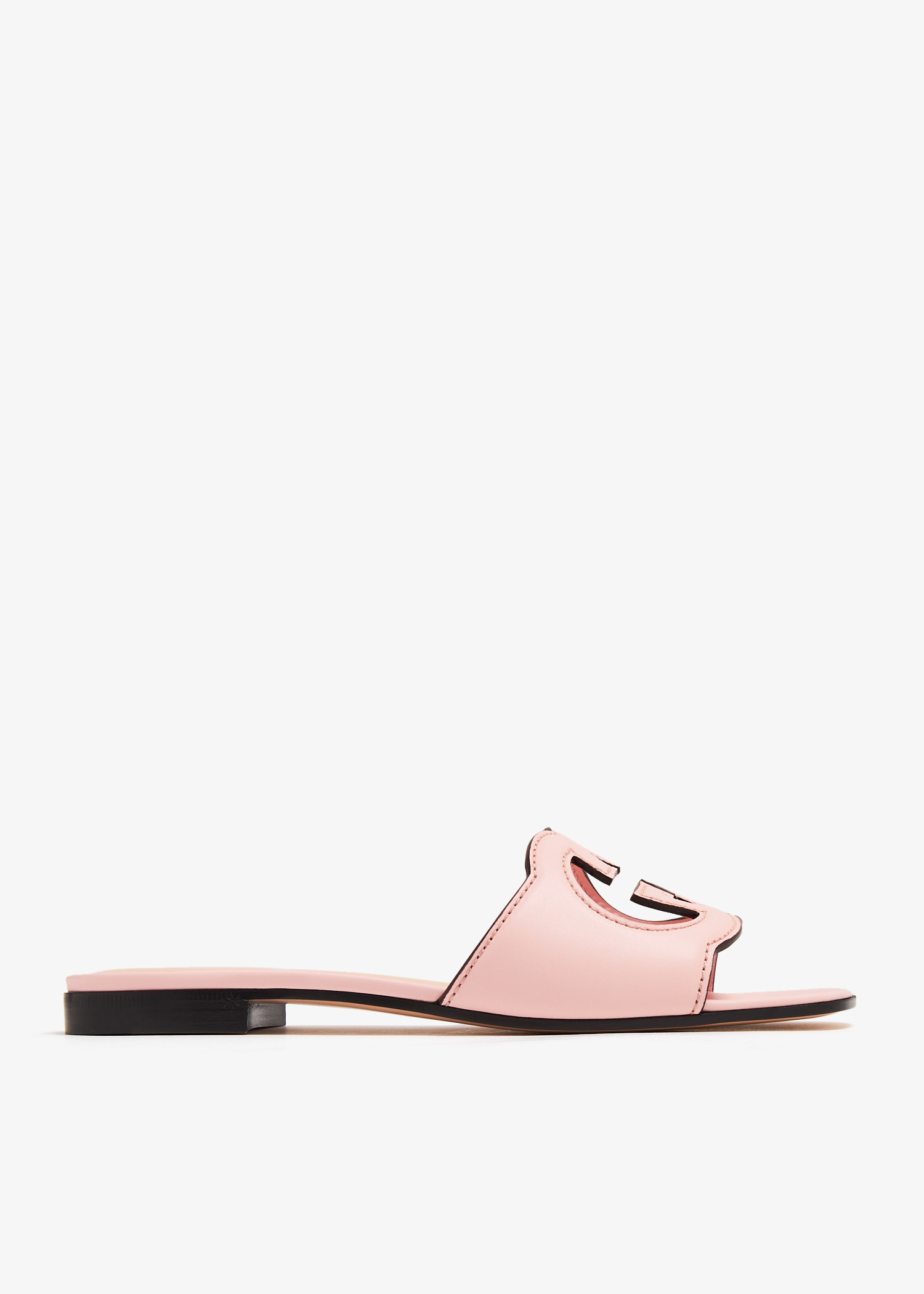 

Interlocking G cut-out slide sandals, Pink