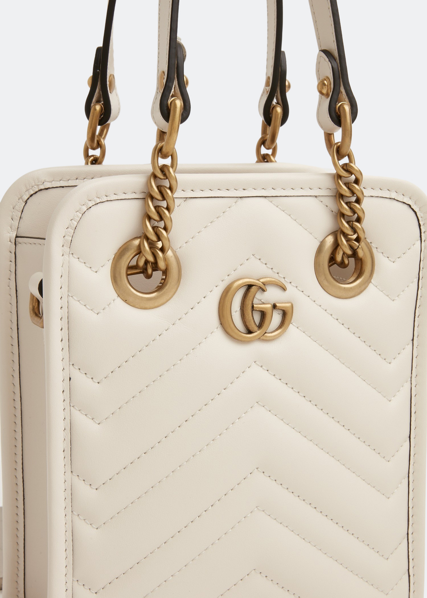 

GG Marmont matelassé mini bag, White