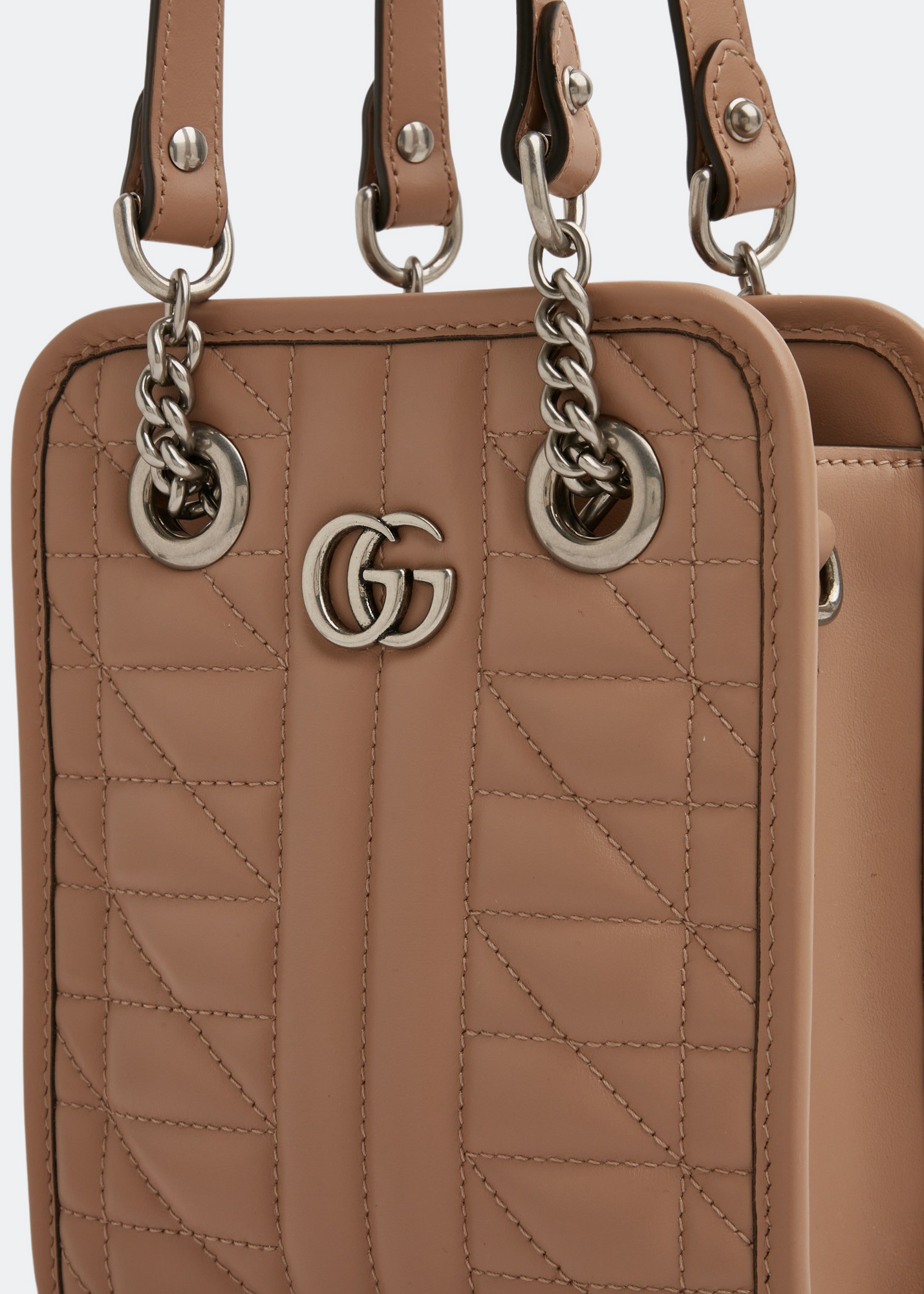 

GG Marmont matelassé mini bag, Brown