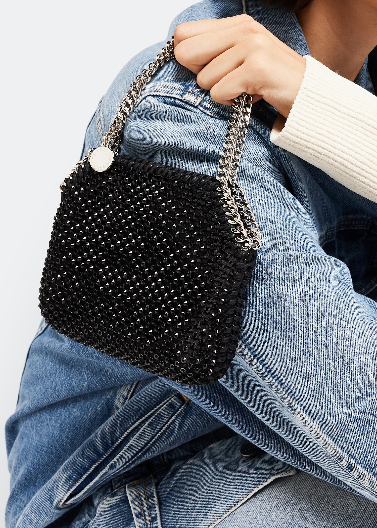 Stella McCartney Falabella crystal mesh mini tote bag for Women