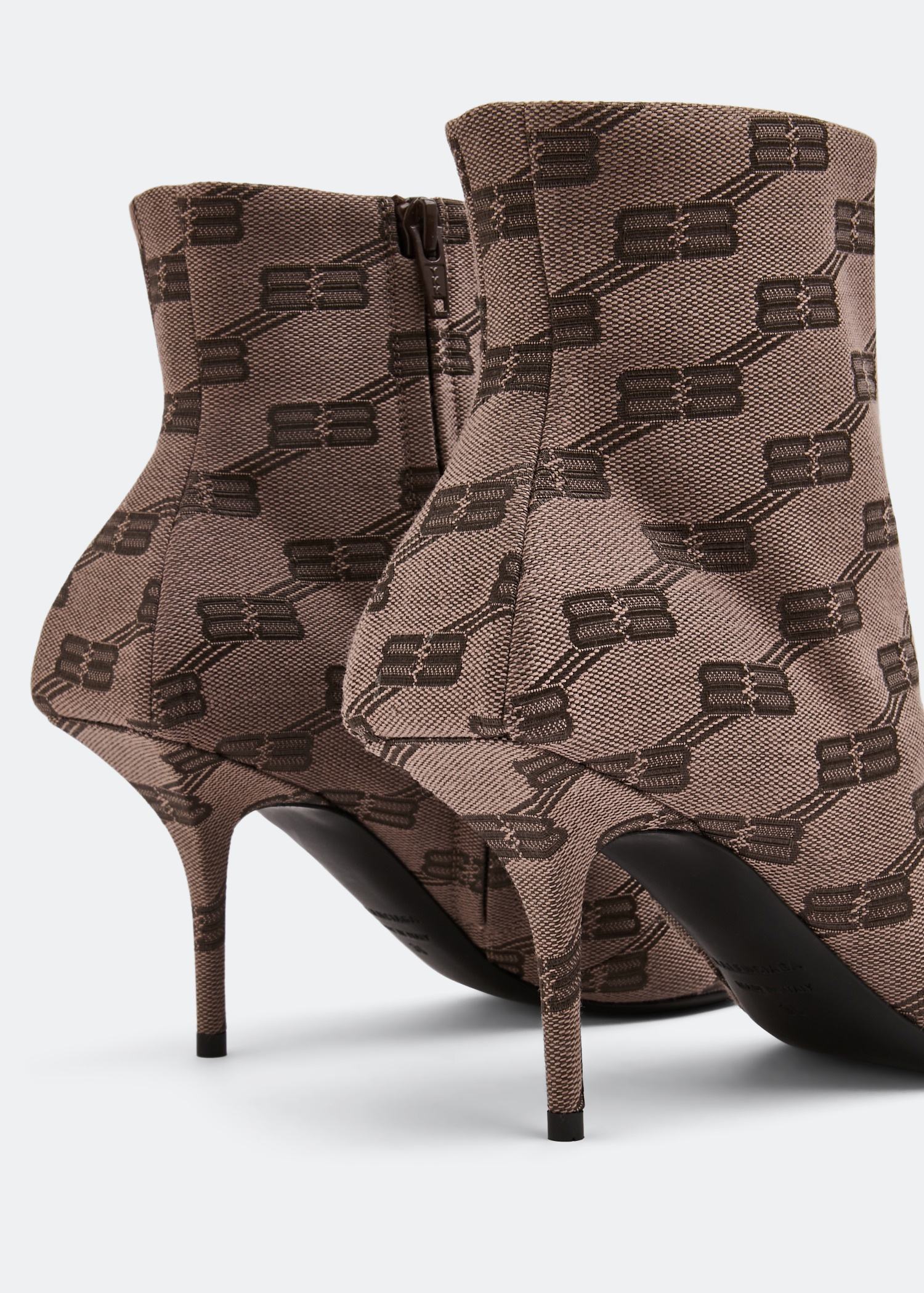 

Square Knife BB Monogram booties, Brown