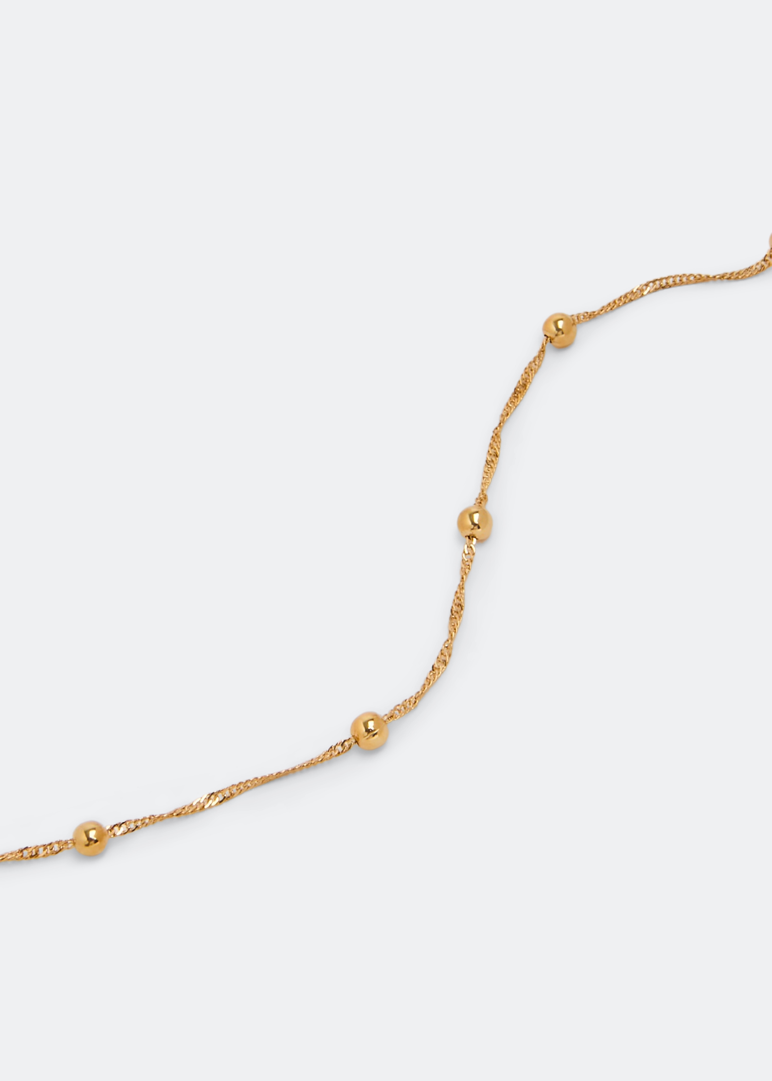 

Ball and intertwined chain long bracelet, Gold