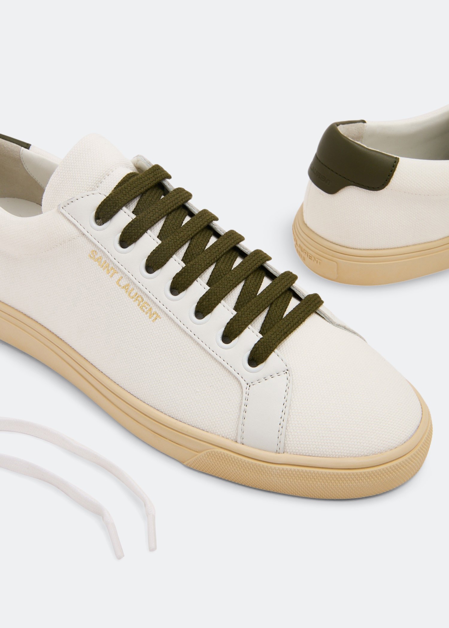 Saint laurent white andy on sale sneakers