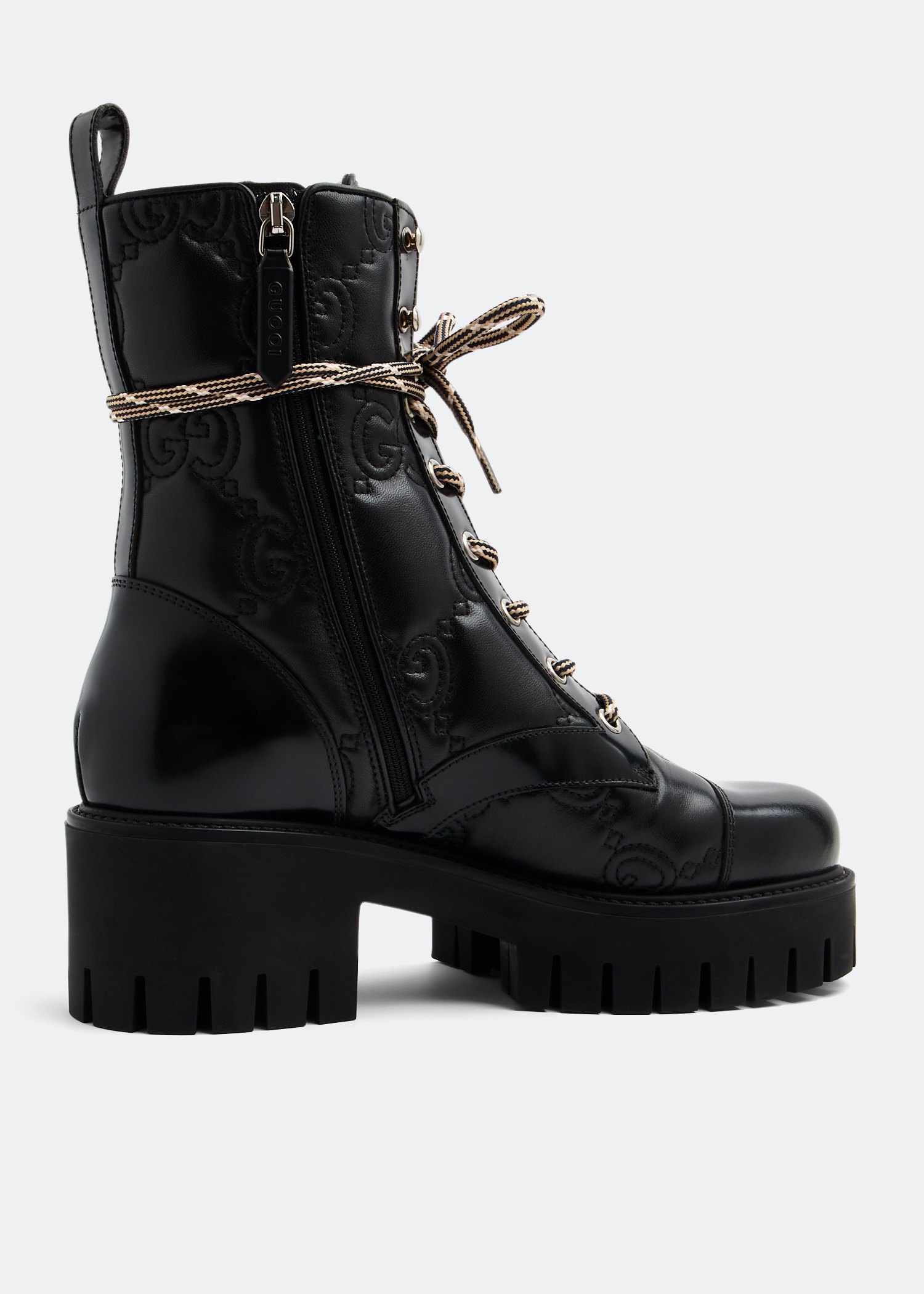 Gucci black hotsell combat boots