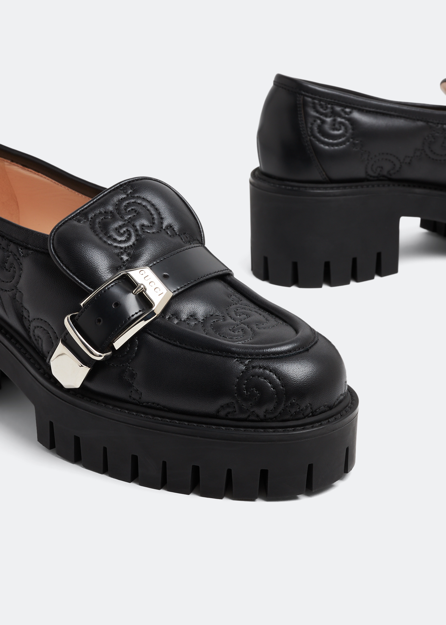 

GG Matelassé loafers, Black