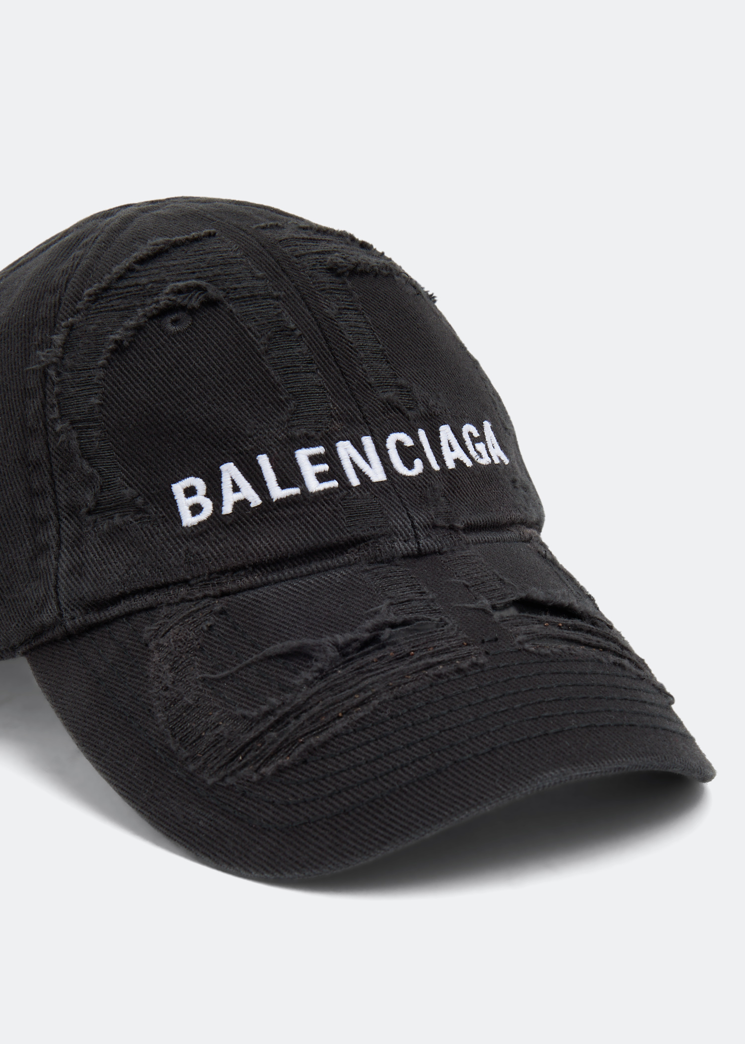 Balenciaga BB Laser Destroyed cap for Men - Black in UAE | Level Shoes