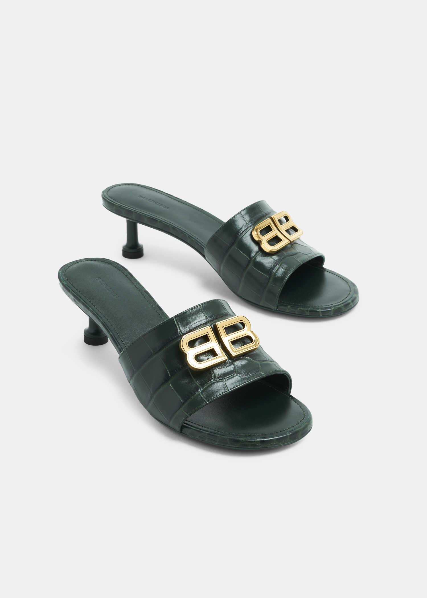 Black and discount green balenciaga slides