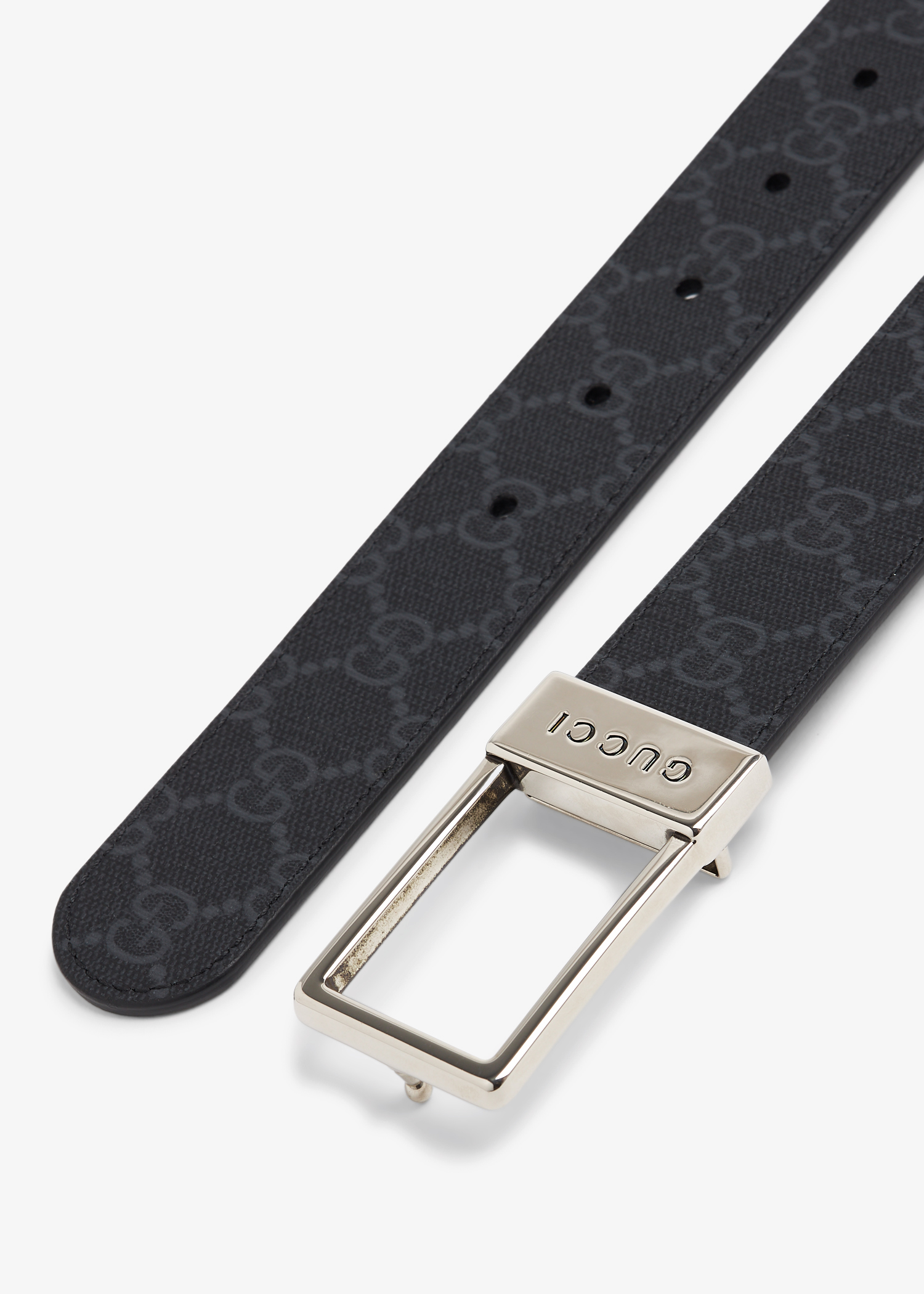 Gucci supreme black belt best sale