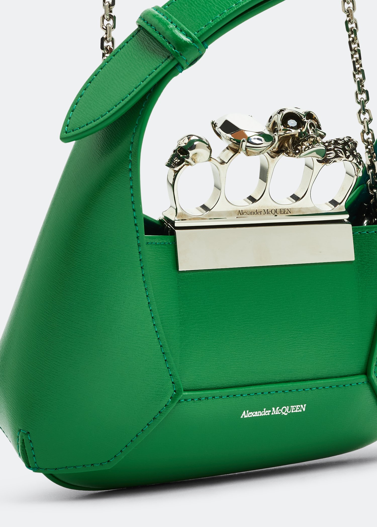 

Jewelled mini hobo bag, Green