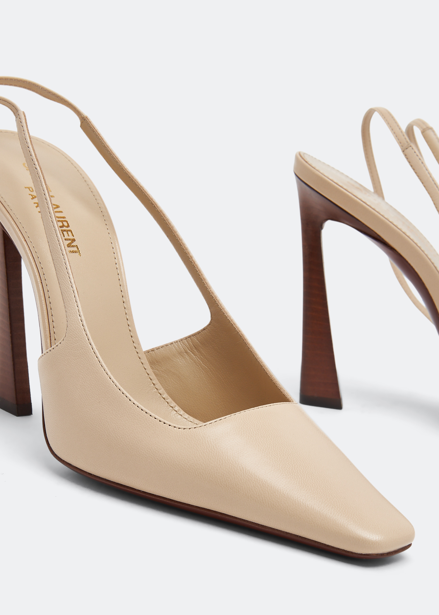 

Blade slingback pumps, Beige