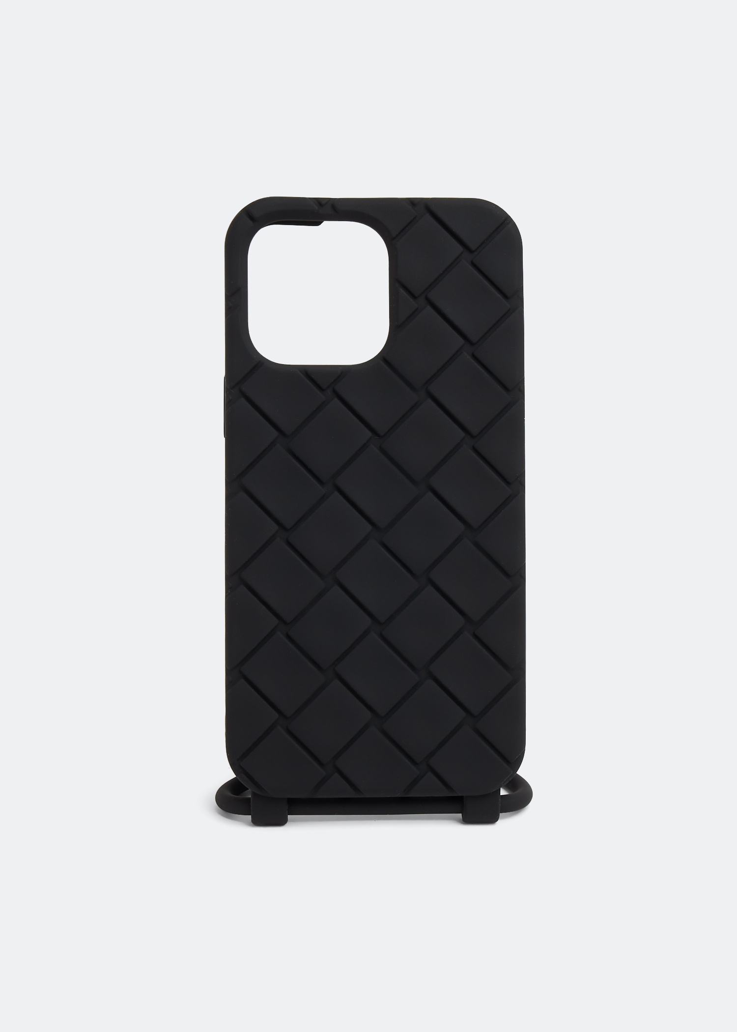 Bottega Veneta Intrecciato iPhone 14 Pro Max case on strap for Men
