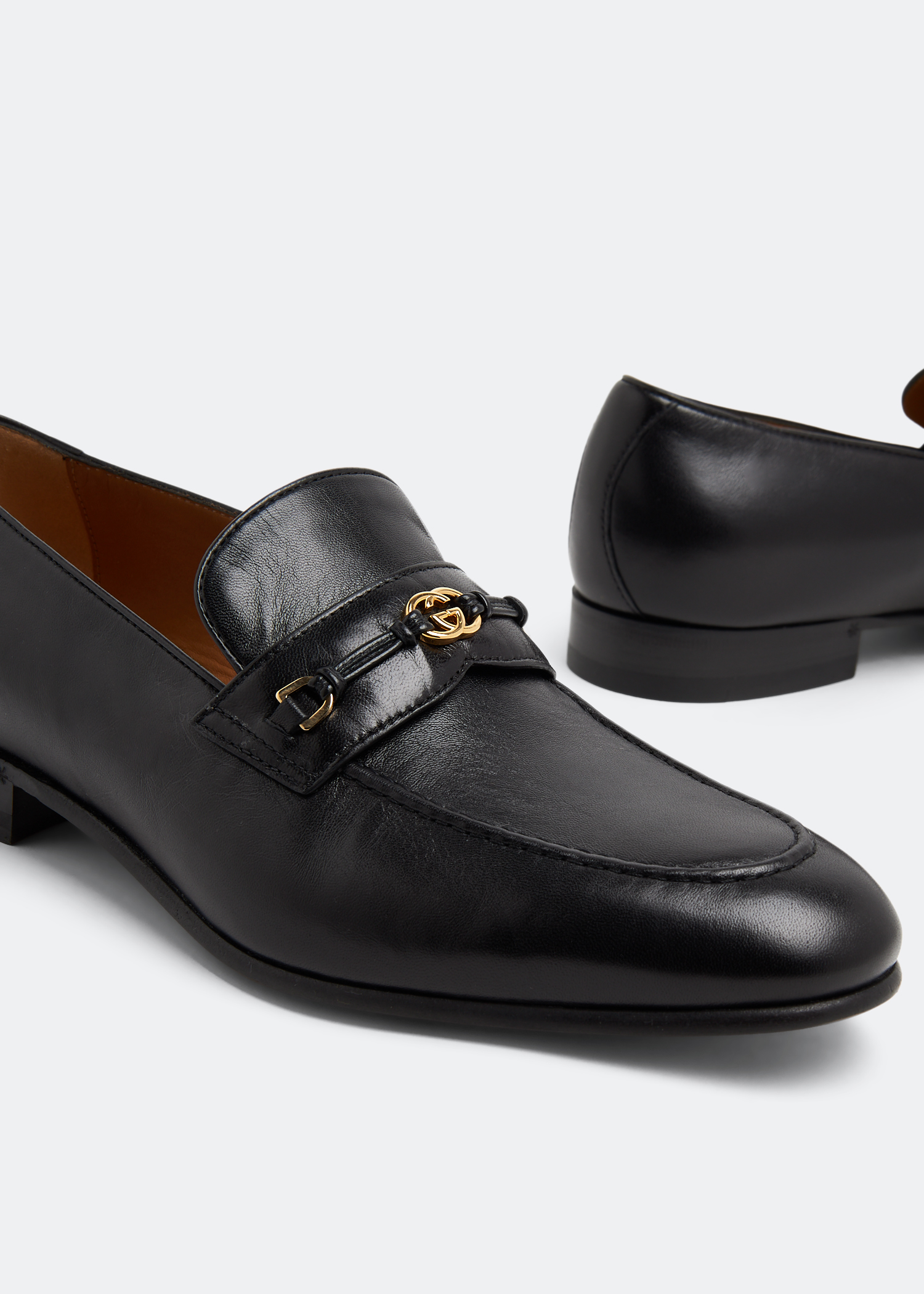 Leather loafer best sale with gg web