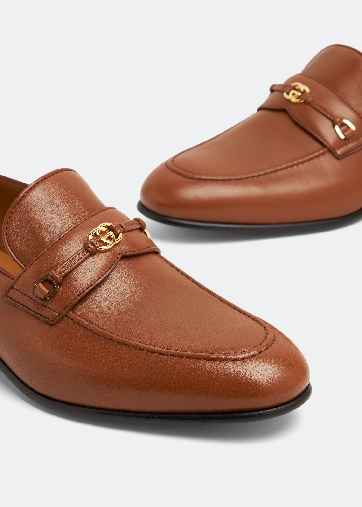 

GG leather loafers, Brown