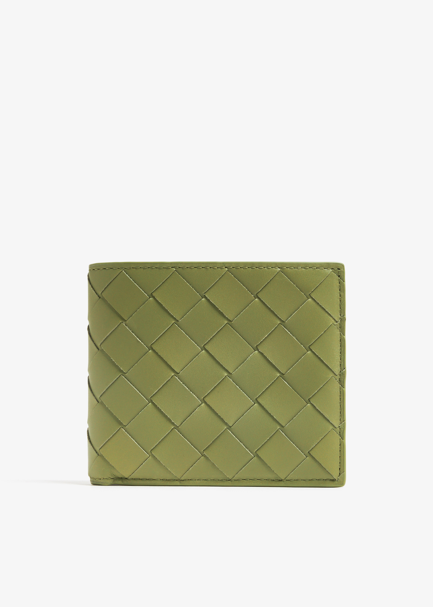 

Intrecciato bi-fold wallet, Green