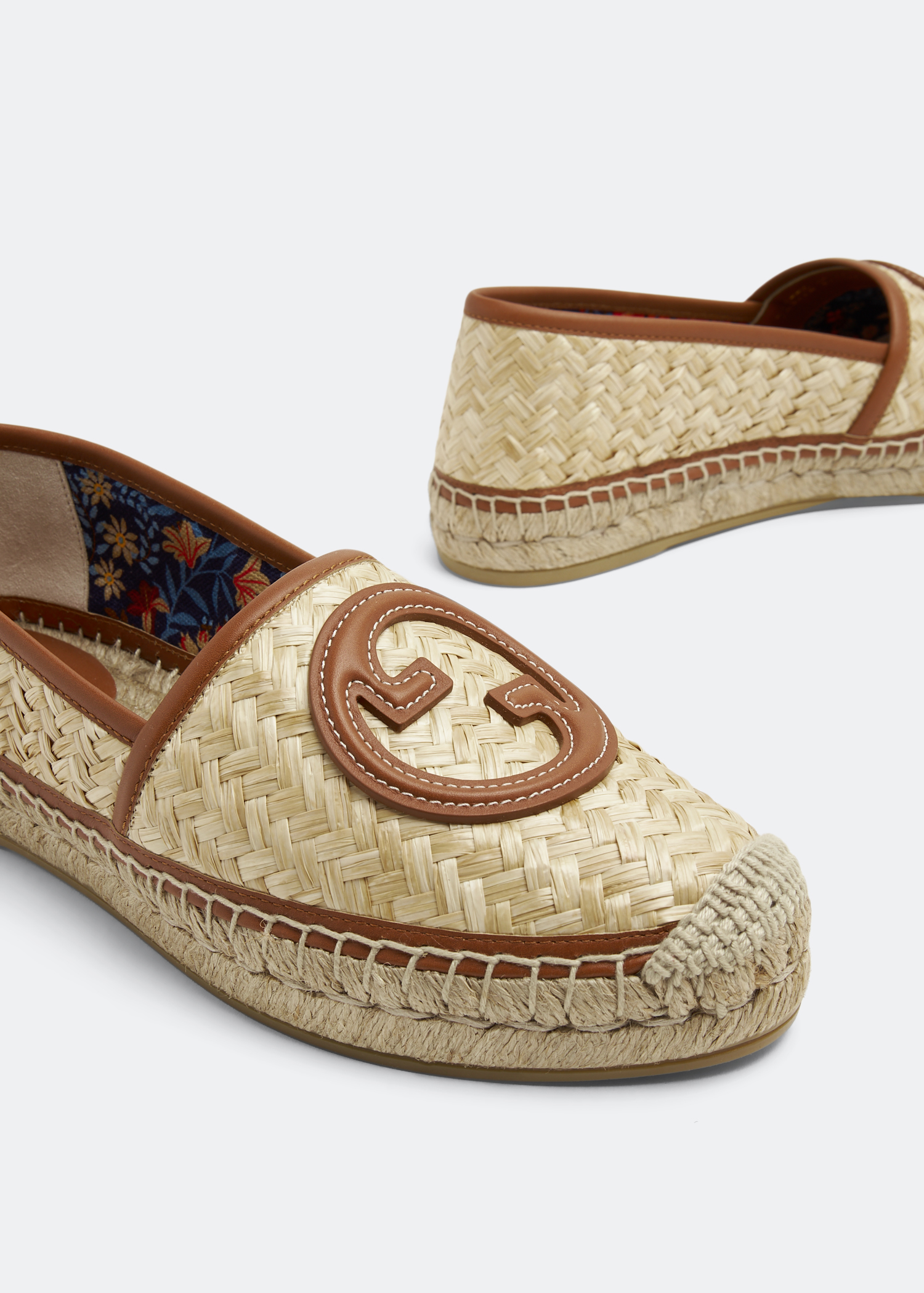 

Raffia espadrilles, Beige