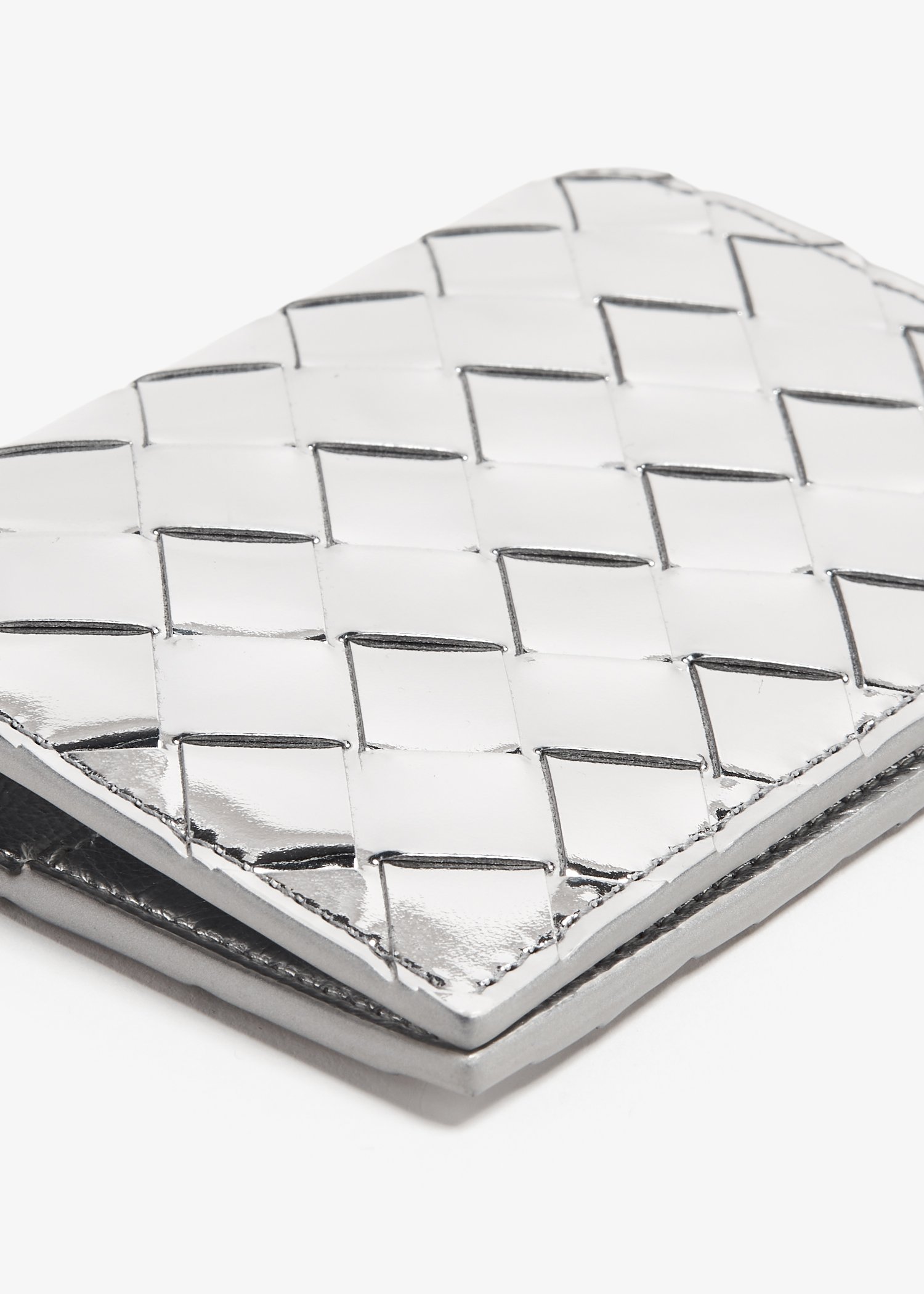 

Intrecciato passport case, Silver