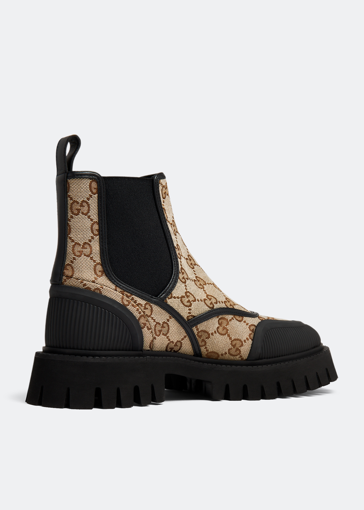 Gucci gg cheap canvas boots