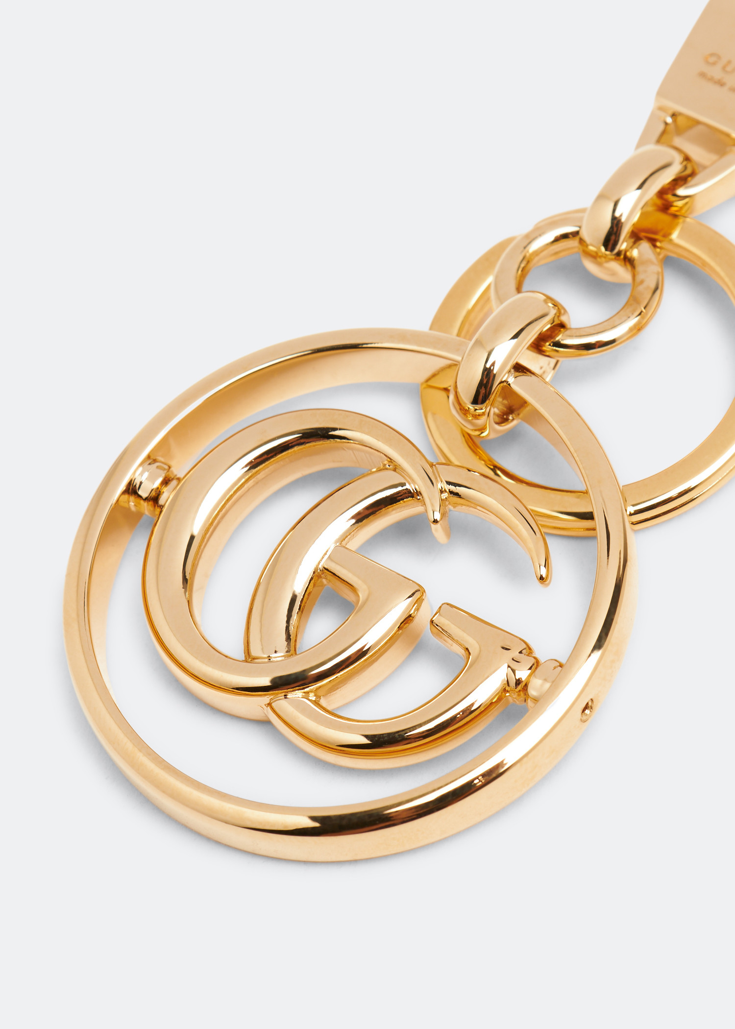 Gucci keychain in gold-toned metal