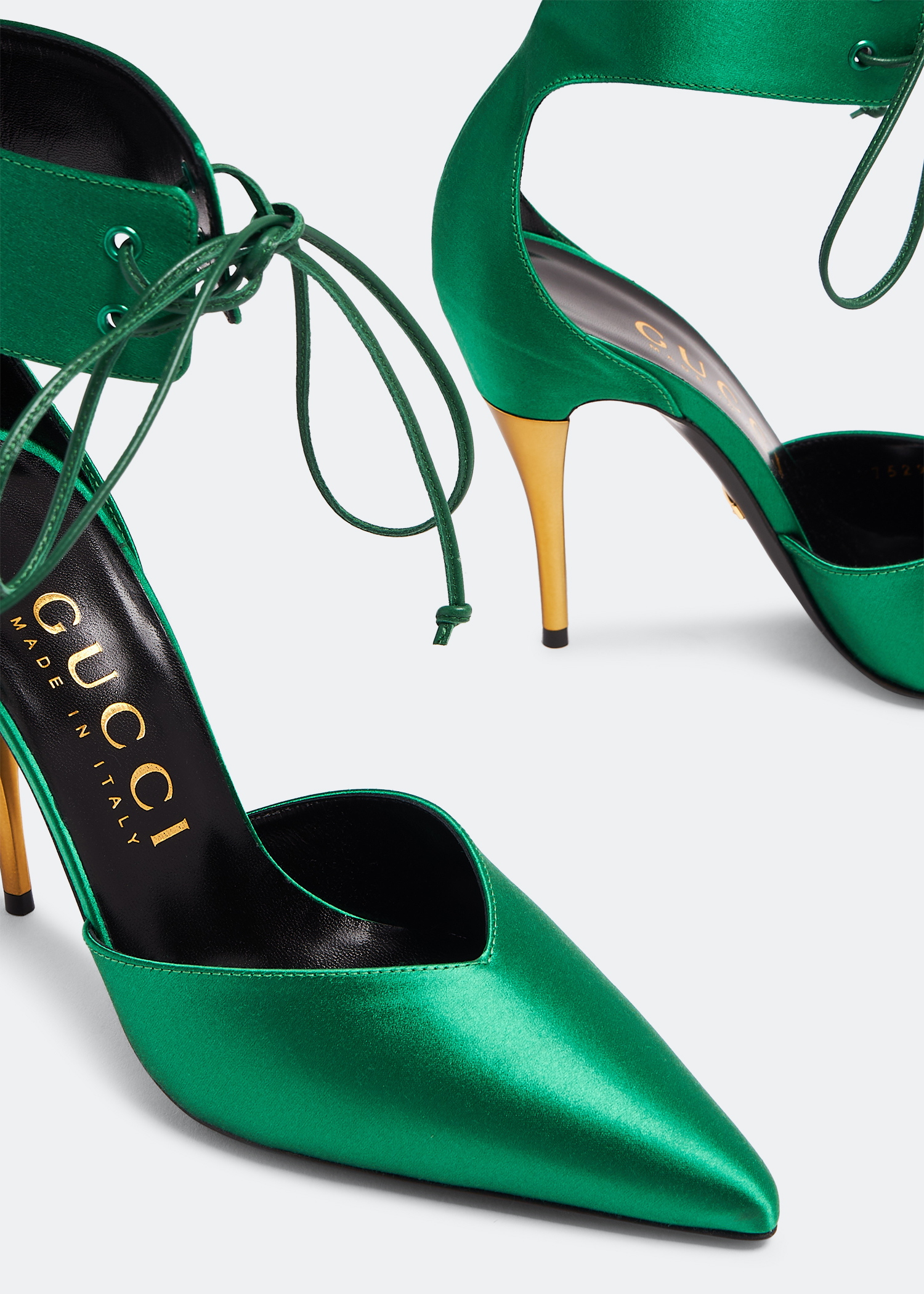 

Priscilla lace-up pumps, Green