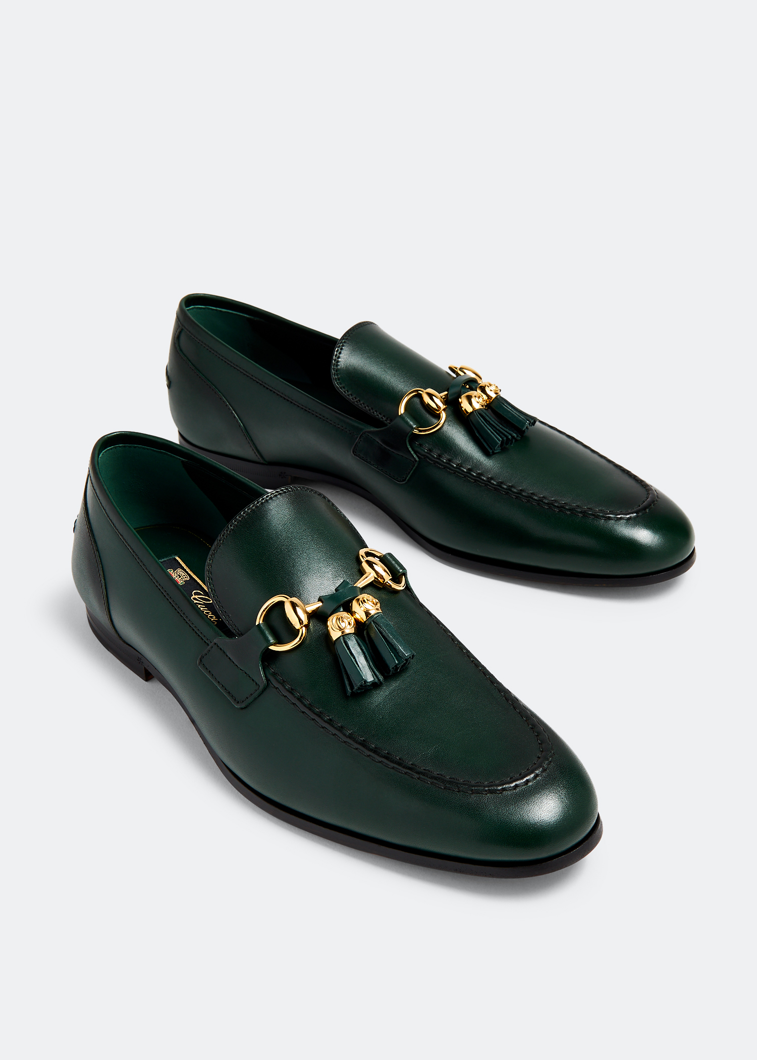 Green gucci clearance loafers