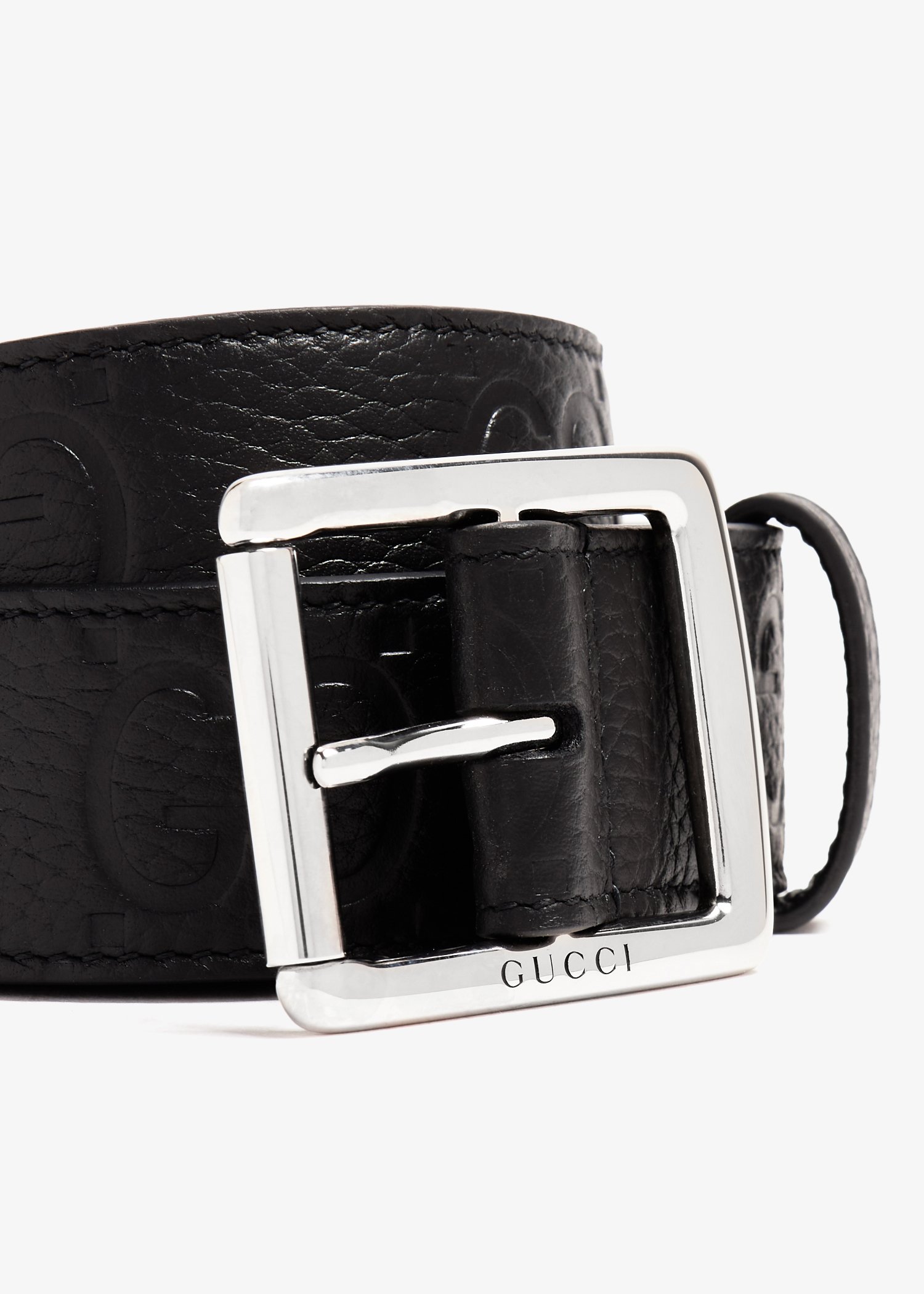 Gucci mens leather belt hotsell