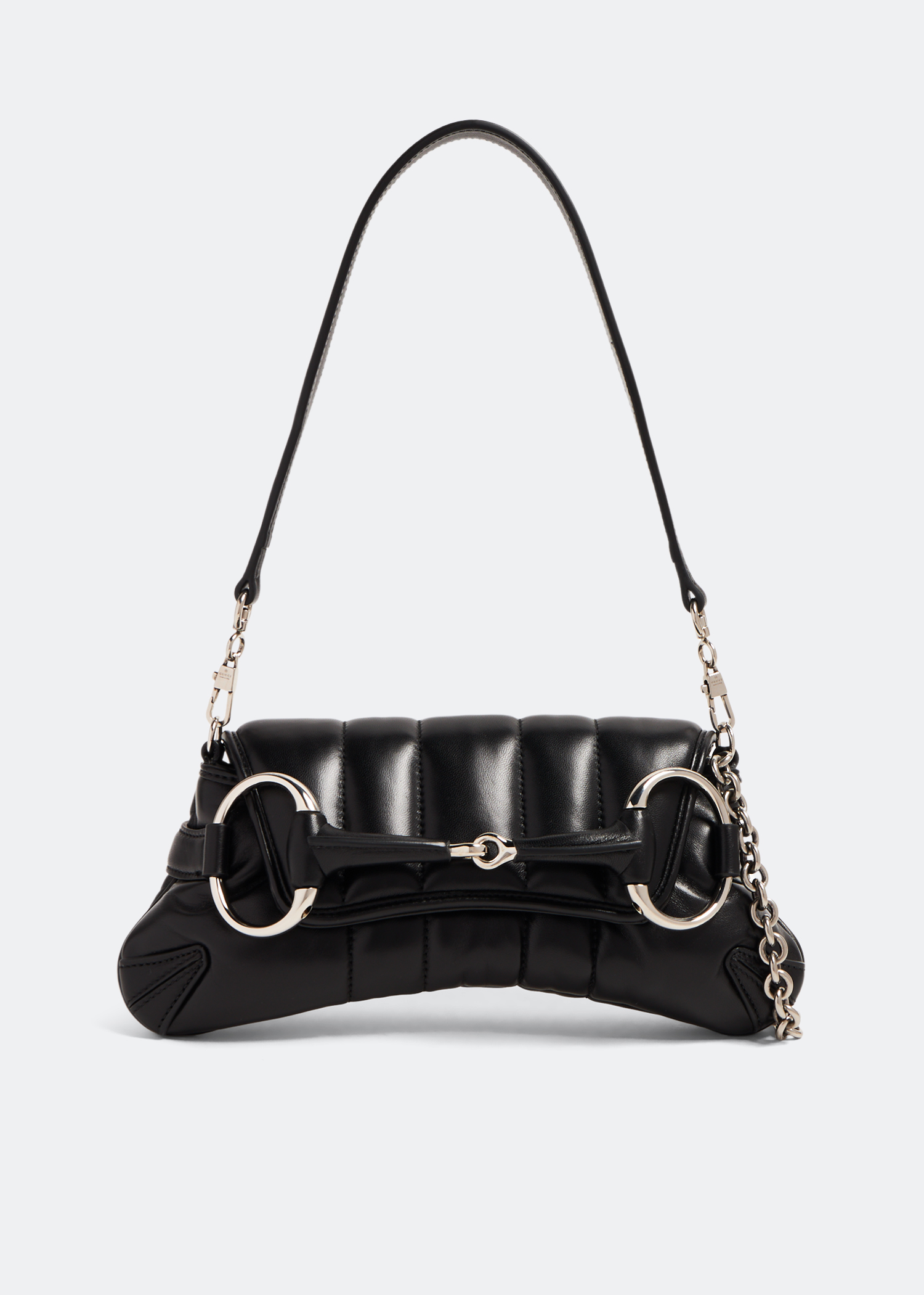 

Horsebit chain small shoulder bag, Black