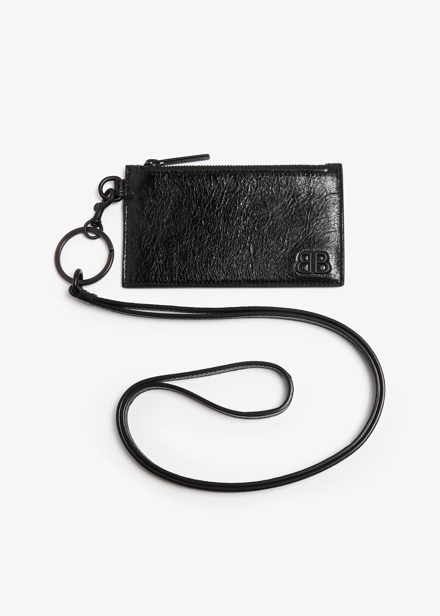 

Monaco card case on keyring, Black