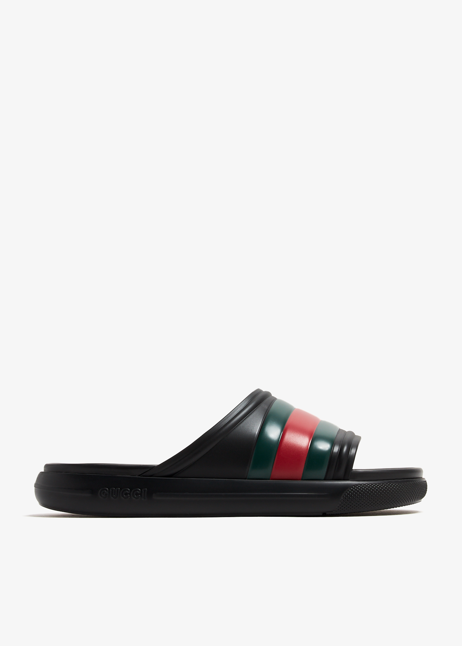 

Web slide sandals, Black