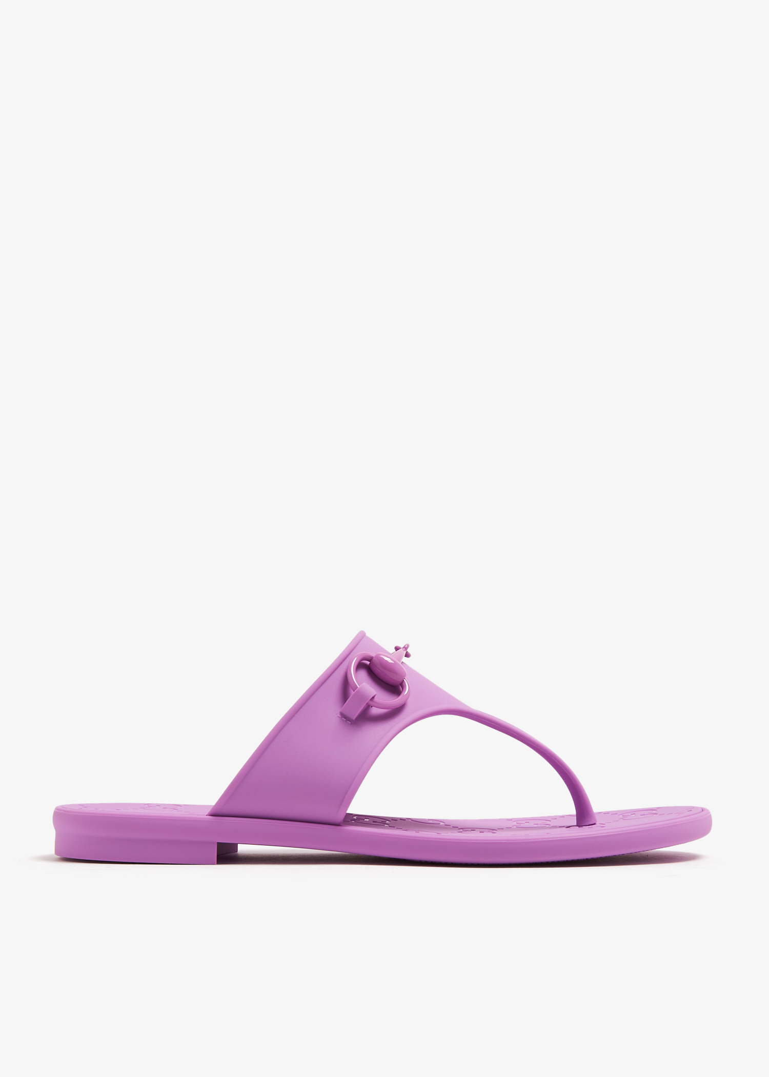 

Horsebit thong rubber sandals, Pink