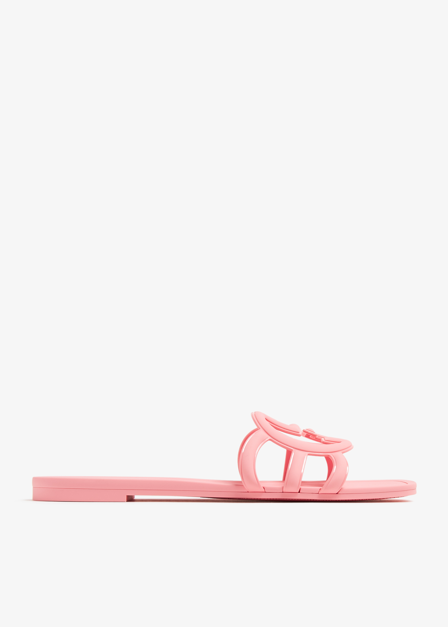 

Interlocking G rubber slide sandals, Pink