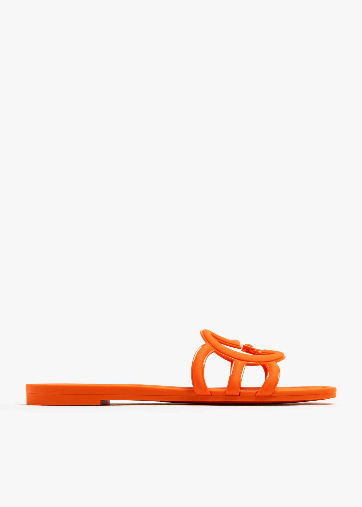 

Interlocking G rubber slide sandals, Orange