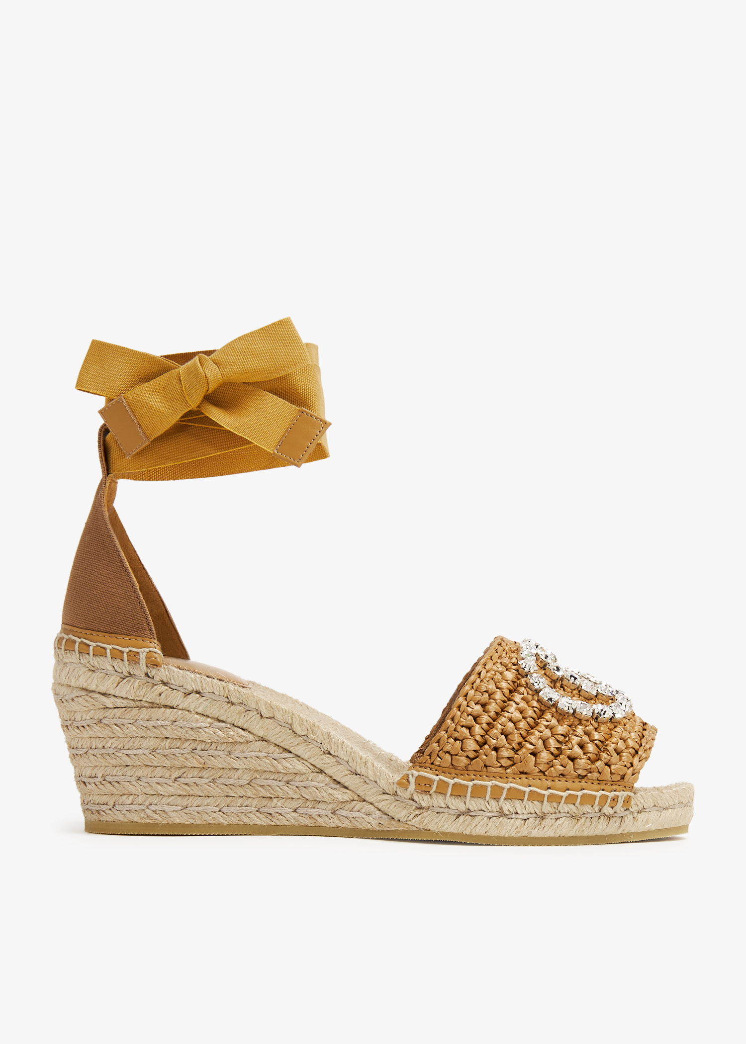 

Interlocking G espadrille wedges, Brown