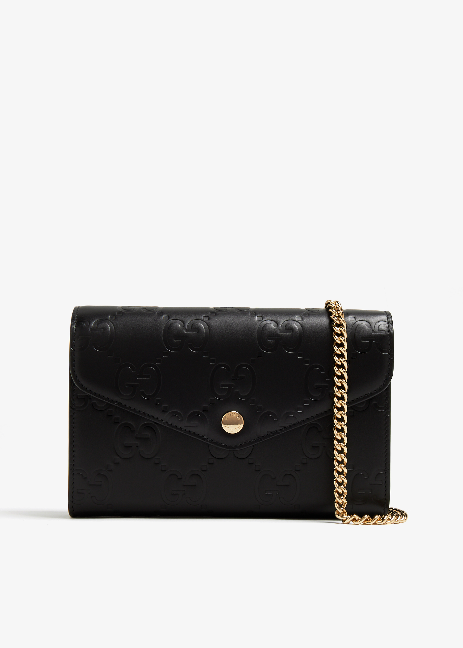 

Leather chain wallet, Black