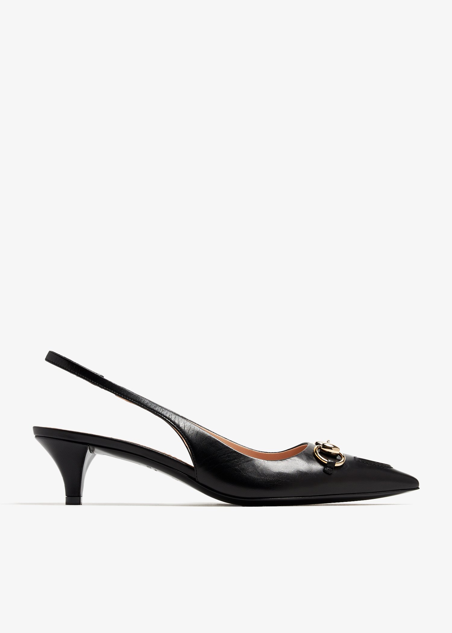 

Horsebit slingback pumps, Black