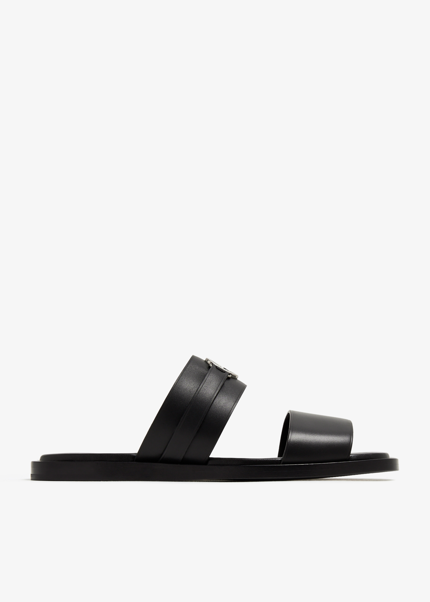 

Round Interlocking G sandals, Black