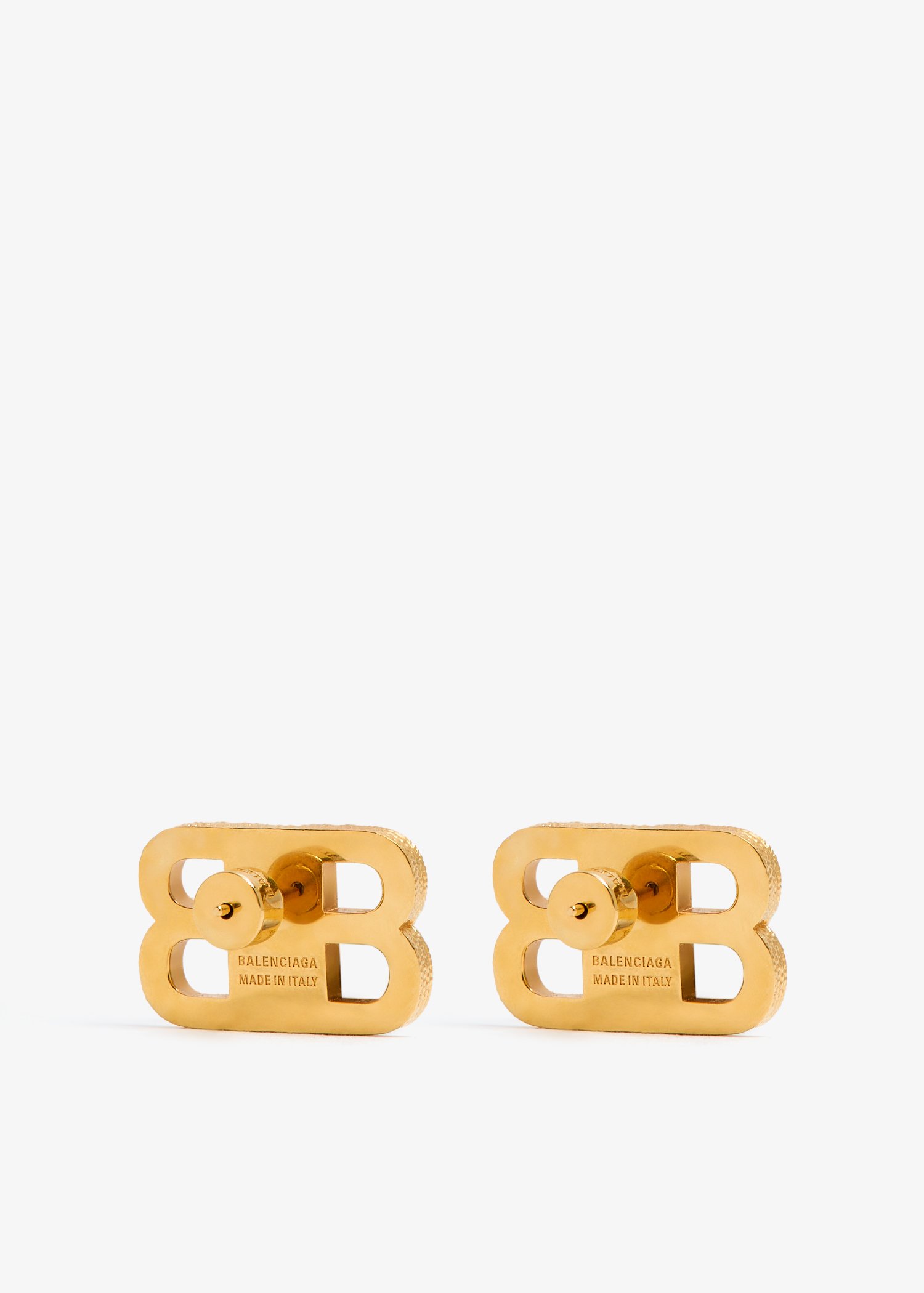 Balenciaga BB 2.0 Textured XS earrings - Gold