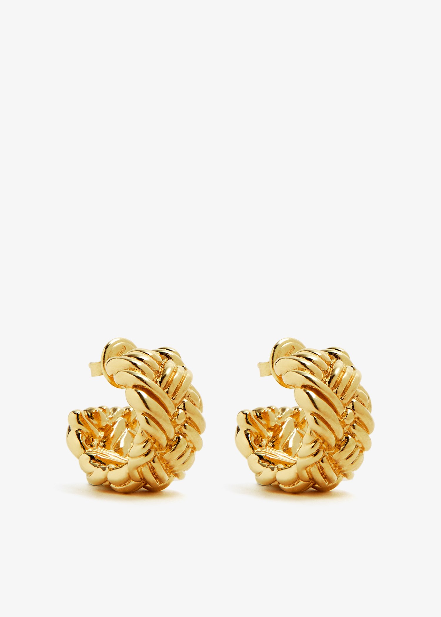 

Knot hoop earrings, Gold