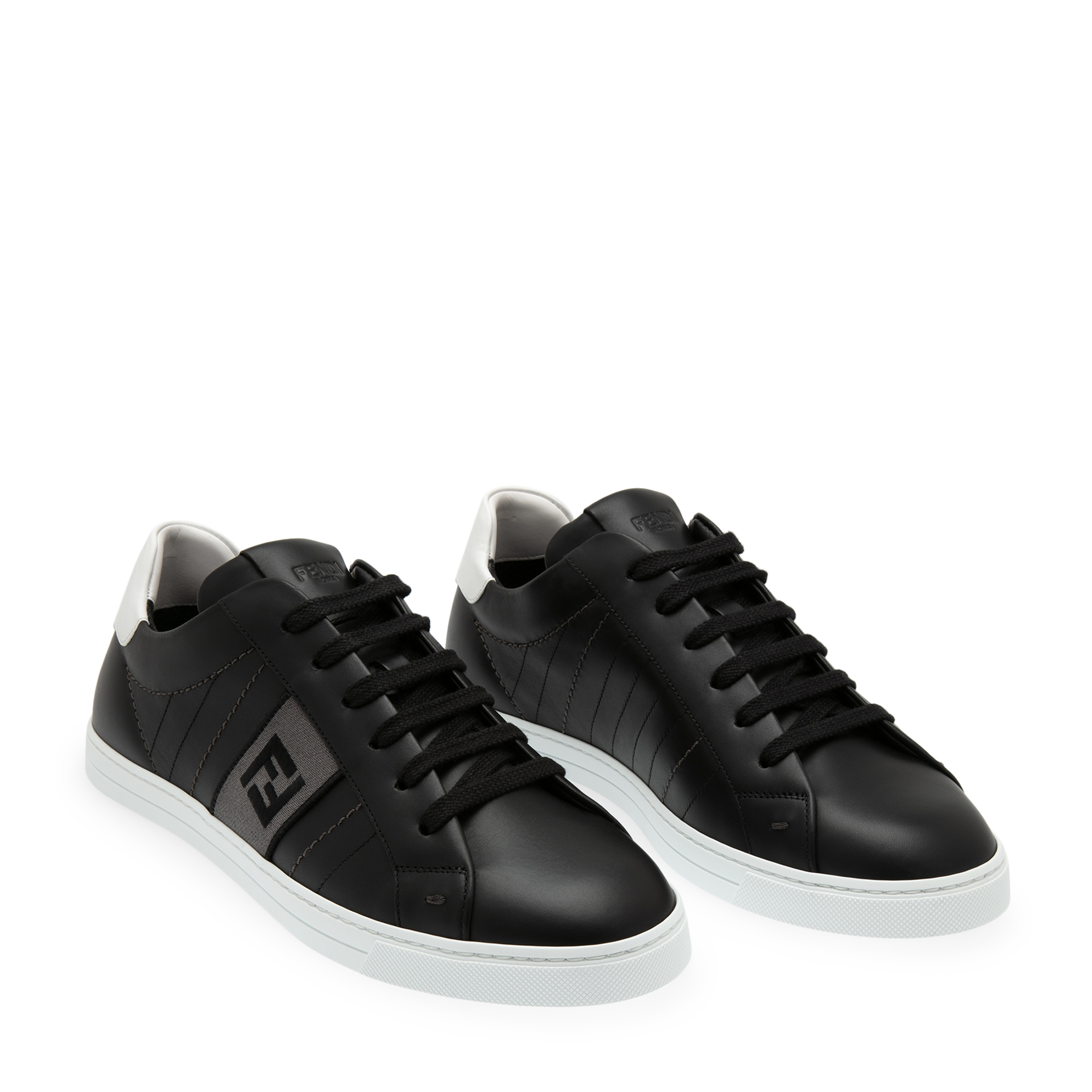 

Leather low-top sneakers, Black