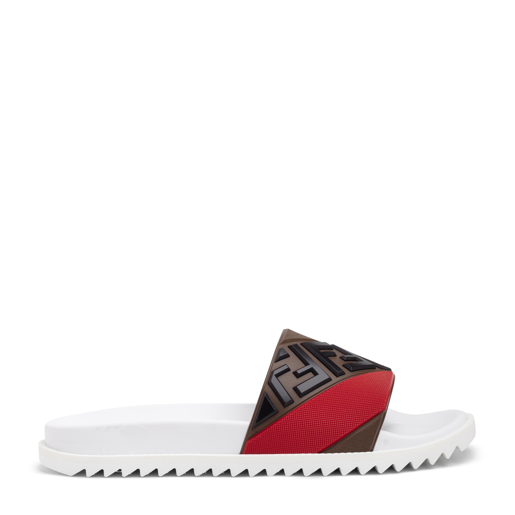 Fendi FF slides for Men White in KSA Level Shoes