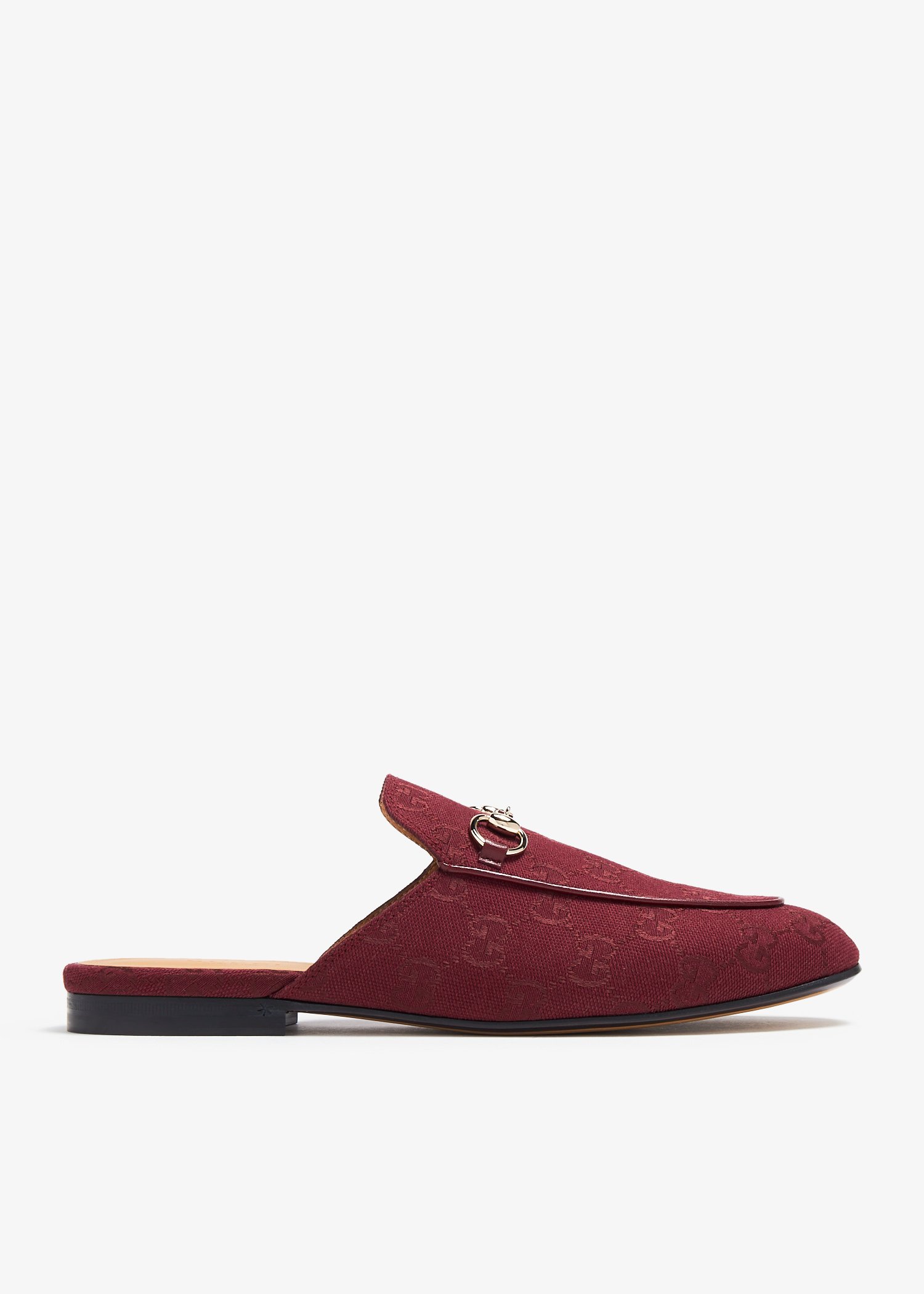 Gucci princetown canvas slippers best sale