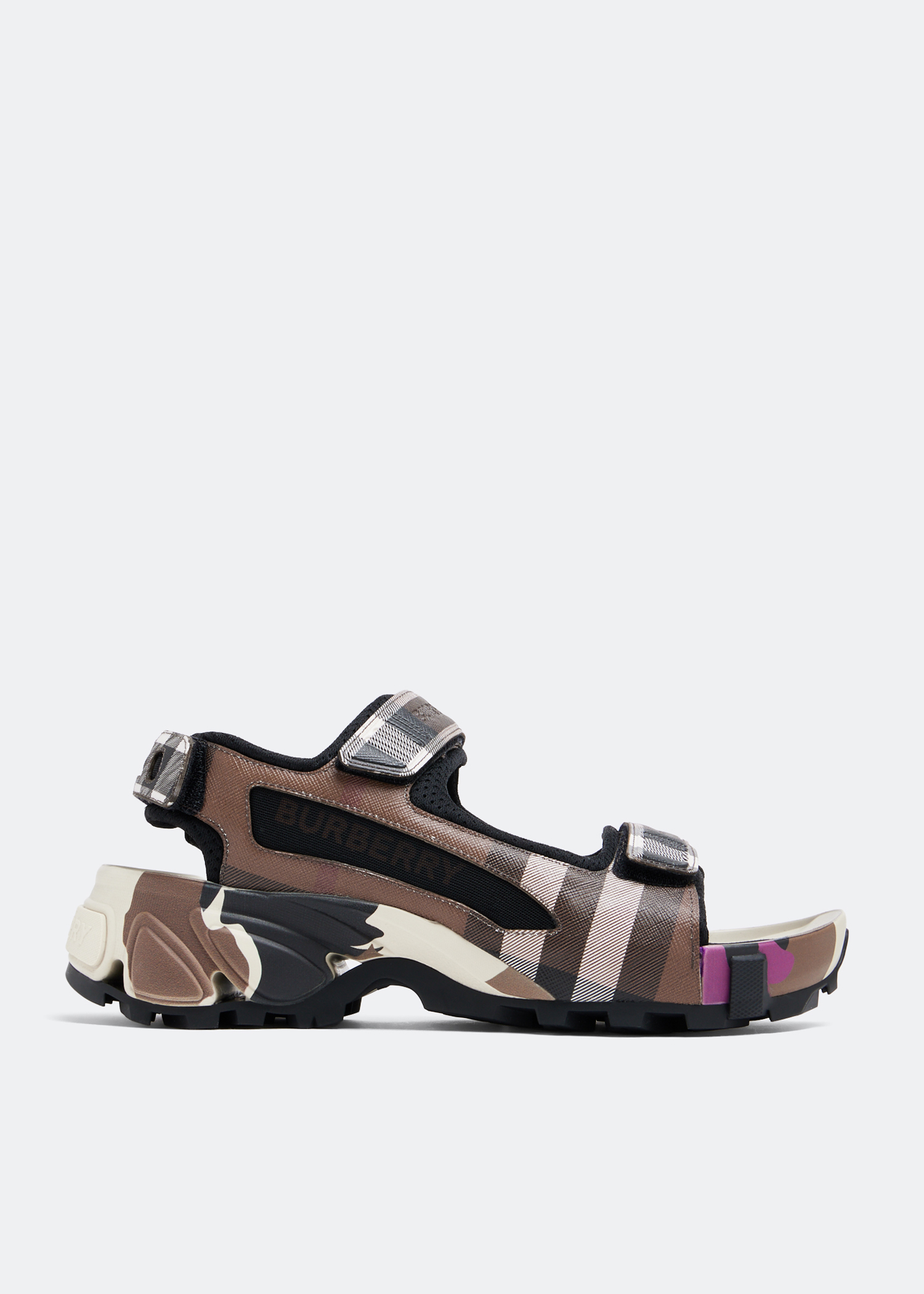 Burberry Check Arthur sandals for Men - Prints in KSA | Level Shoes